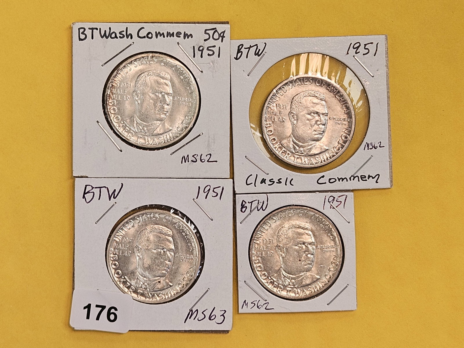 Four Brilliant Uncirculated Commemorative silver half dollars (1 of 2)