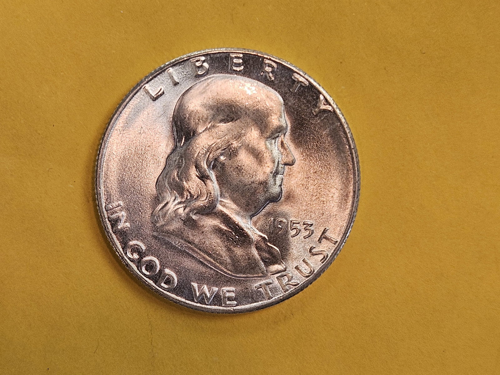 GEM Brilliant Uncirculated 1953-S Franklin Half Dollar: Roll Fresh
