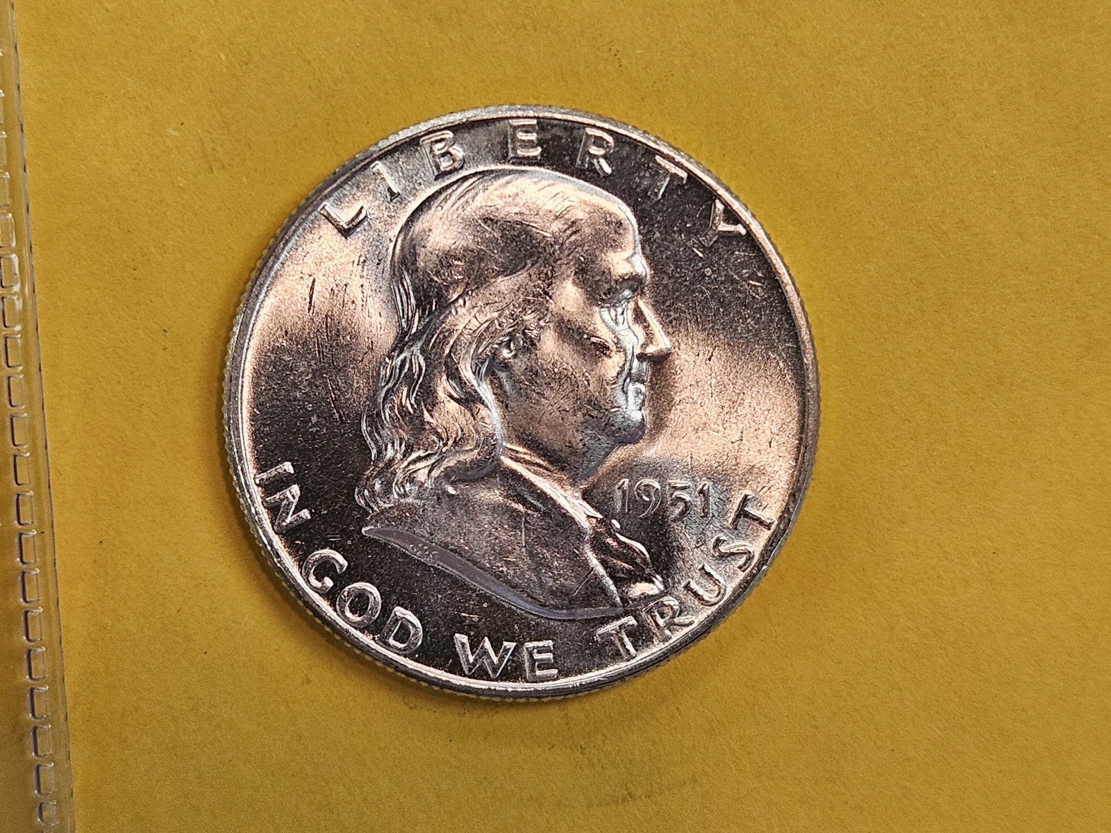 Very Choice Brilliant Uncirculated 1951 Franklin Half Dollar FBL (1 of 5)