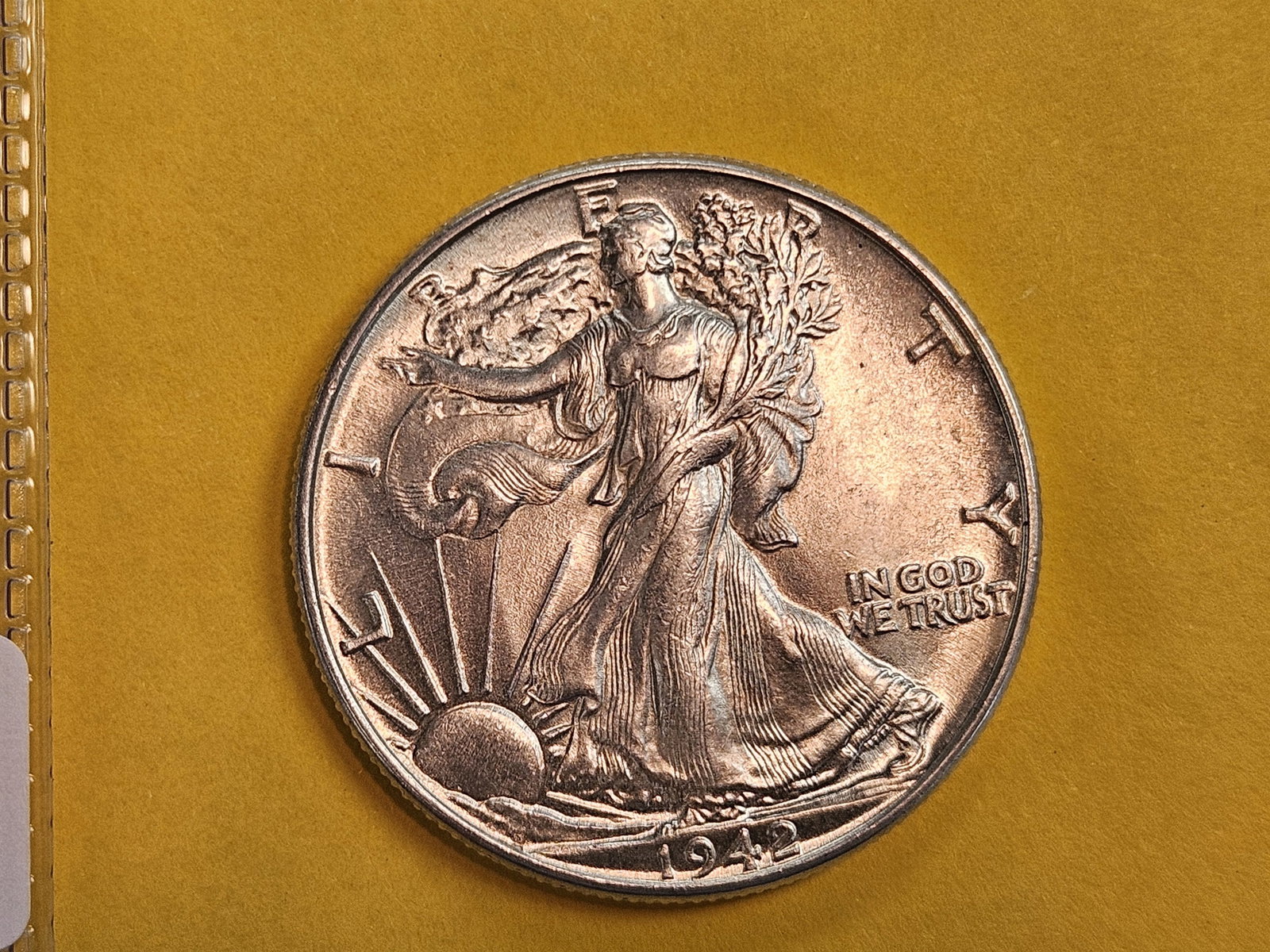 Choice Brilliant Uncirculated 1942 Walking Liberty Half Dollar: Nice