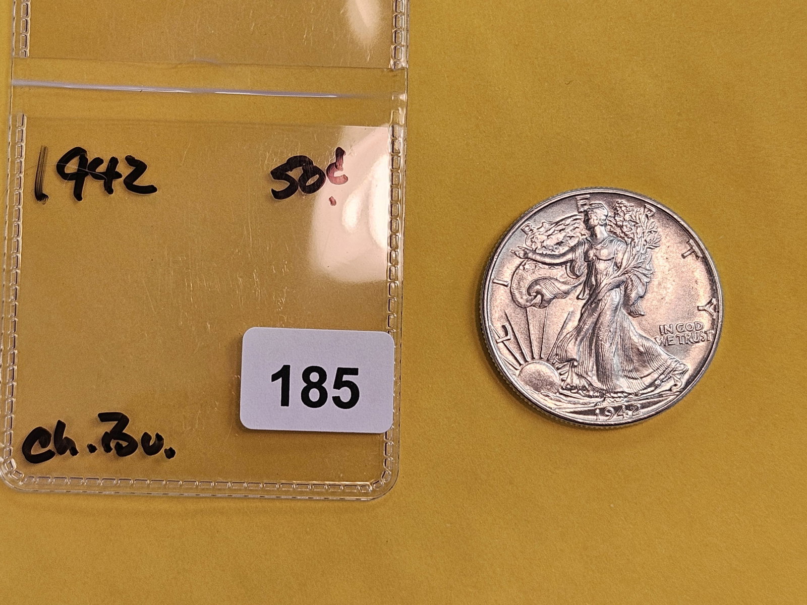 Choice Brilliant Uncirculated 1942 Walking Liberty Half Dollar - 2
