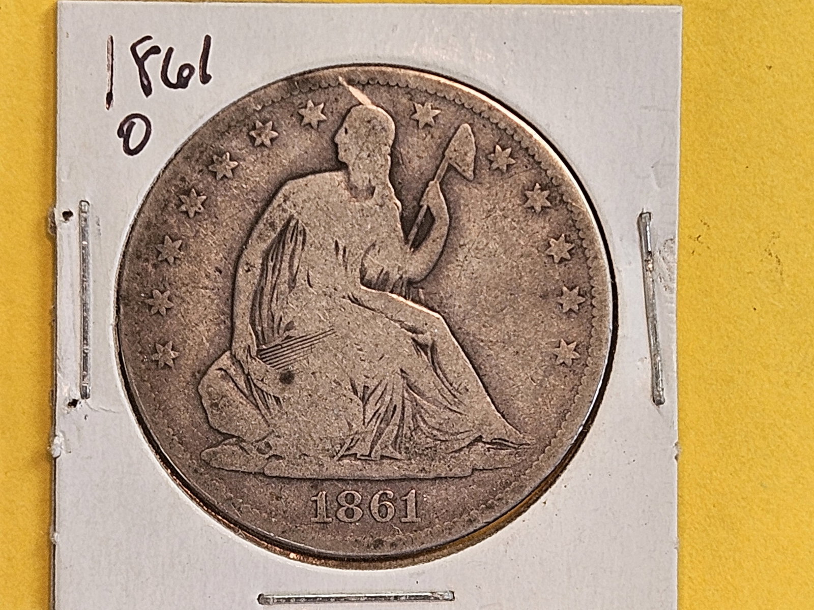 Better Date 1861-O Seated Liberty silver Half Dollar: Civil War Issue