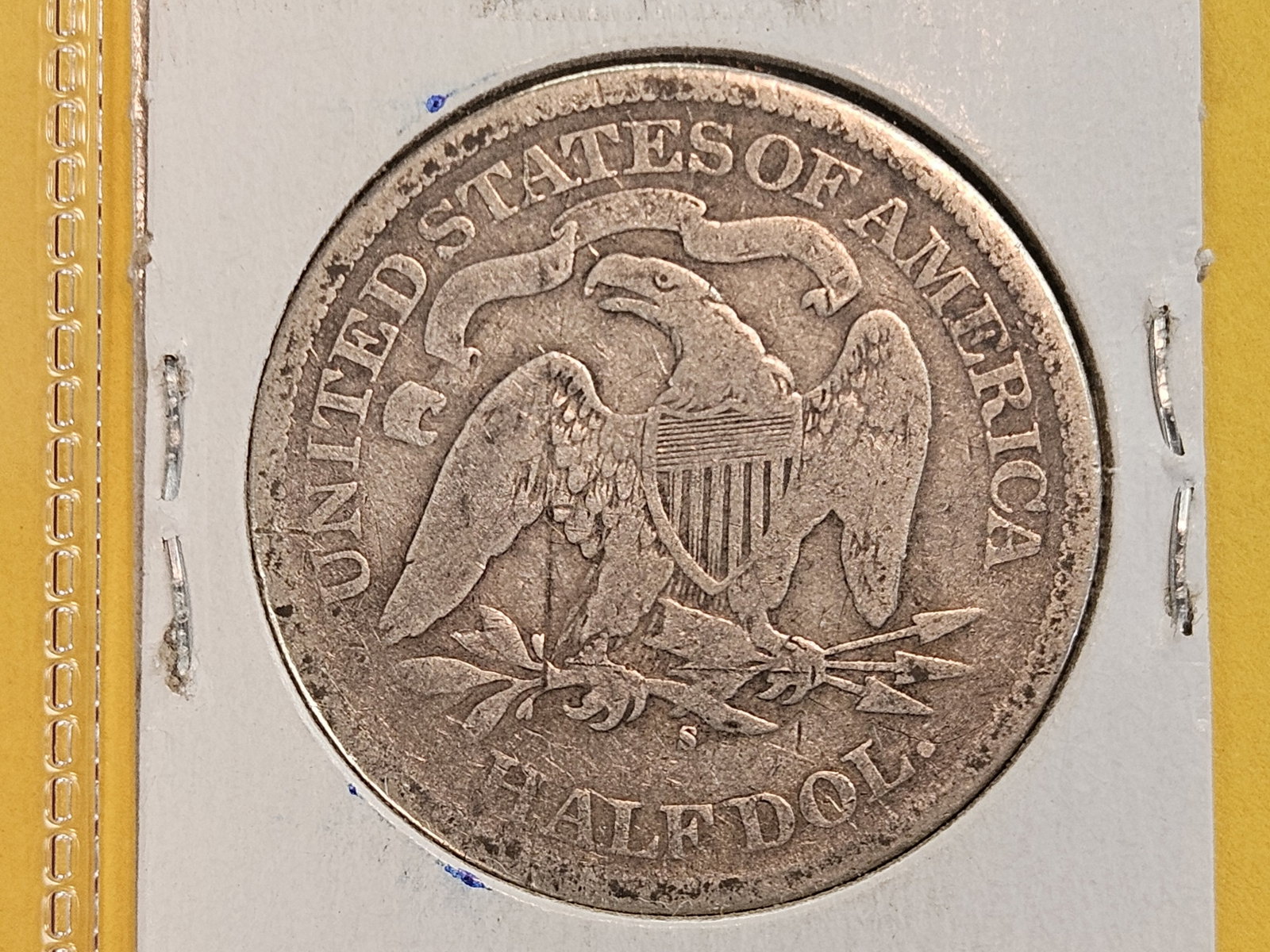 1875-S Seated Liberty silver half dollar - 3