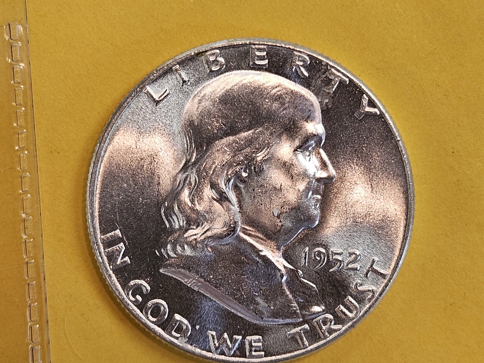 GEM Brilliant Uncirculated 1952 Franklin Half Dollar FBL: FULL Bell Lines