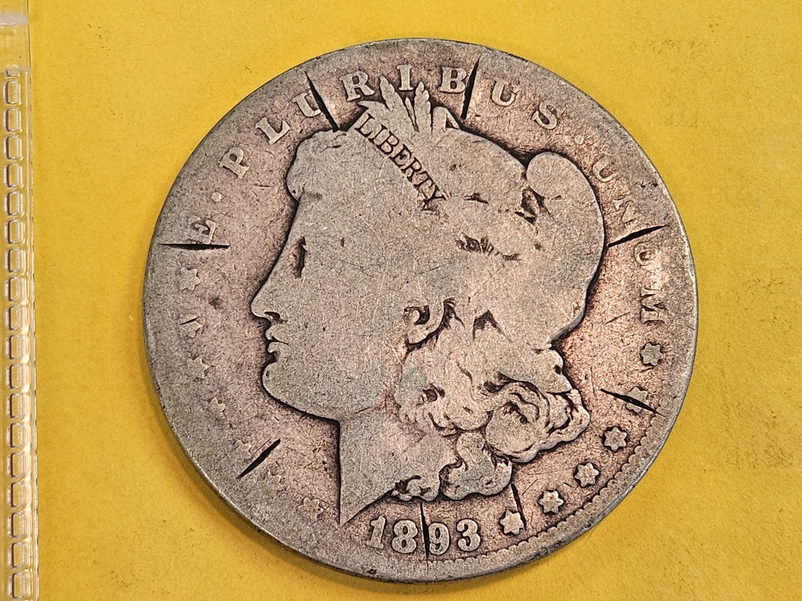 ** KEY DATE ** 1893-CC Morgan Dollar: KEY DATE! CARSON CITY! One of the better CC's. Someone tried to make it like a shining star!