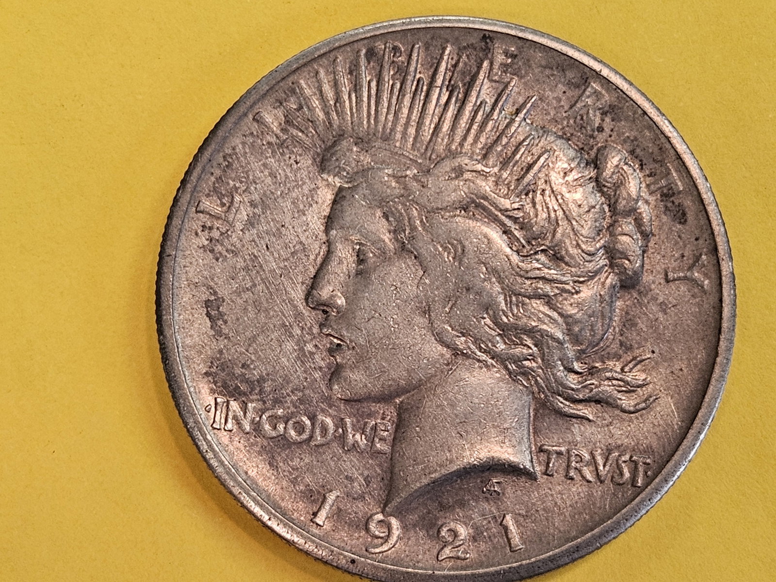 ** KEY DATE ** 1921 Peace Silver Dollar in Extra Fine plus - details: KEY DATE! First year issue! High relief