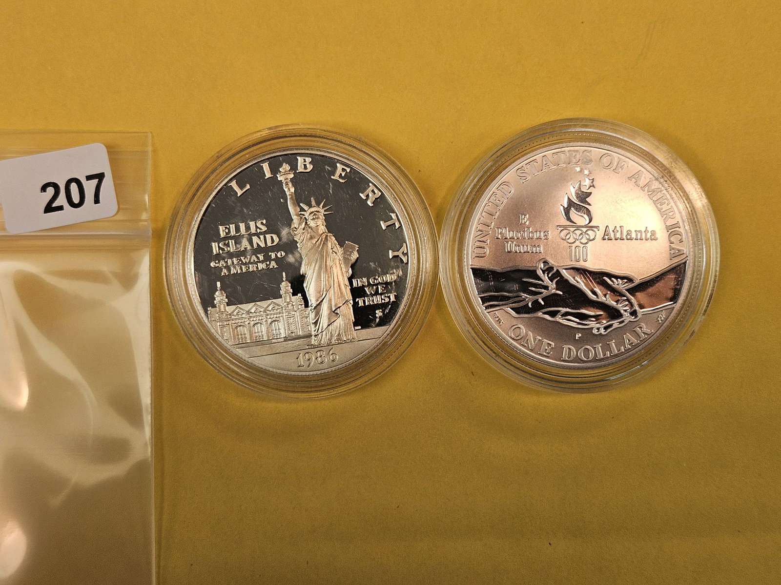 Two GEM Commemorative Silver Dollars
