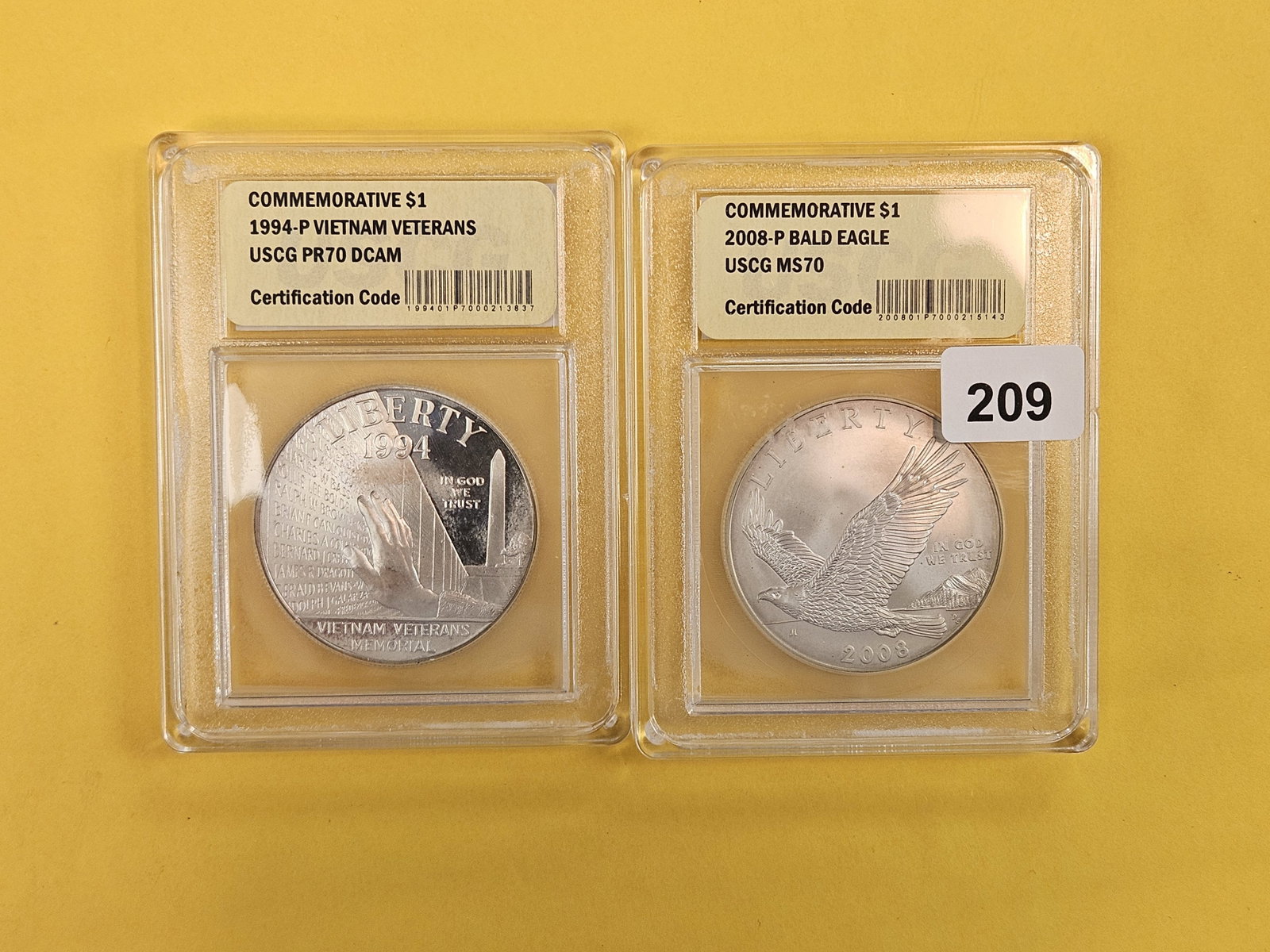 Two GEM Commemorative Silver Dollars (1 of 2)