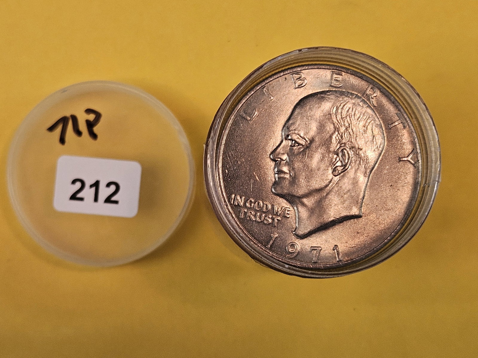 Brilliant Uncirculated Roll of 1971 Eisenhower Dollars: From dealer. Unchecked by us