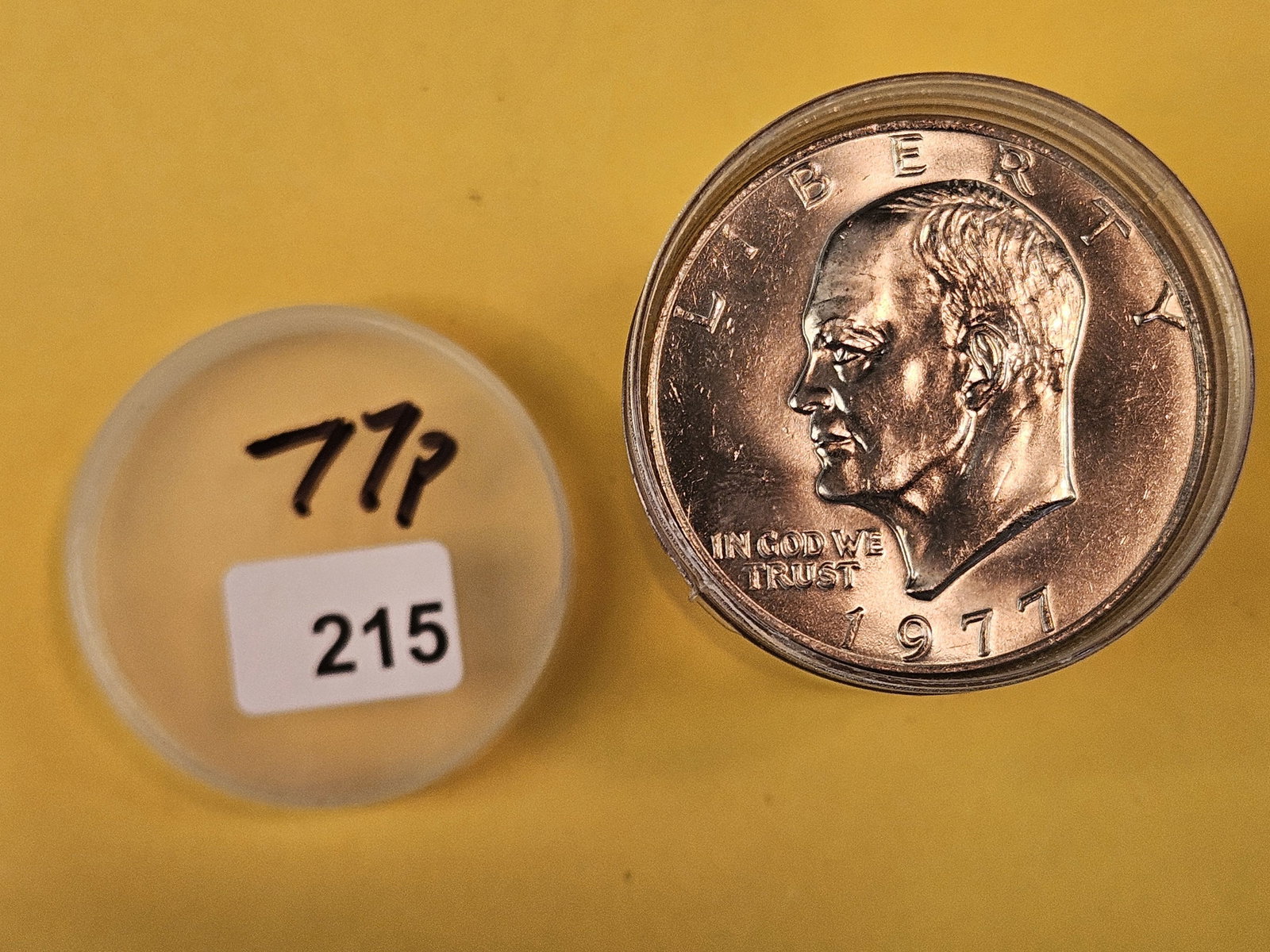 Brilliant Uncirculated Roll of 1977 Eisenhower Dollars: From dealer. Unchecked by us