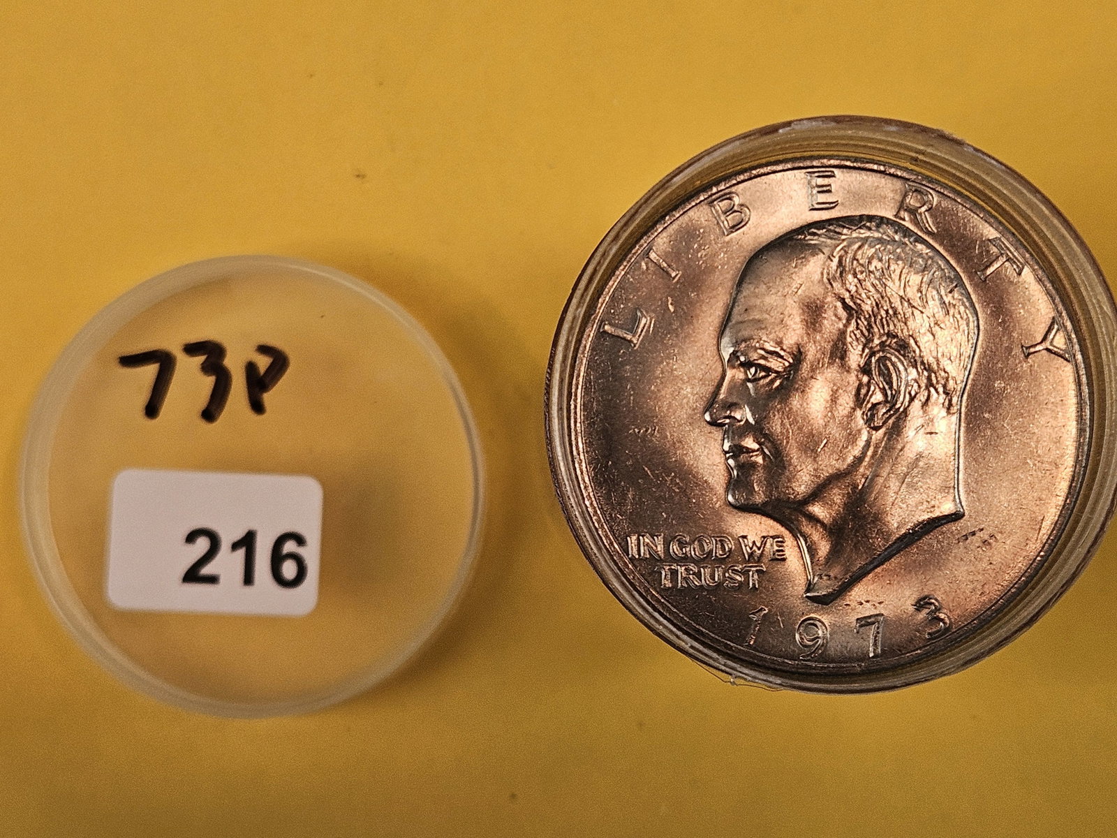 Brilliant Uncirculated Roll of 1973 Eisenhower Dollars: From dealer. Unchecked by us