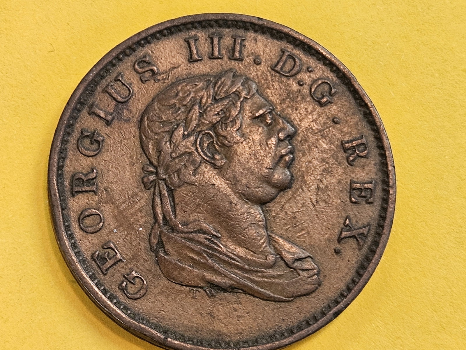 Scarcer 1813 Essequibo & Demerary 1/2 St in Extra Fine: KM 9. One Year Type