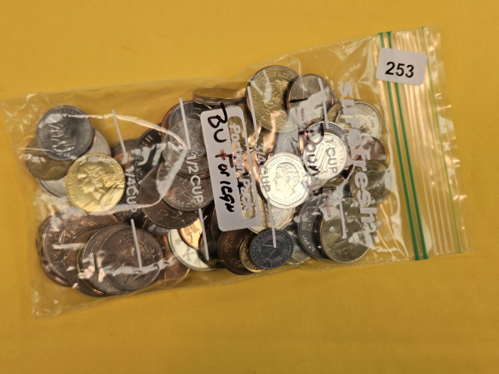 One Pound of mixed World Coins: From dealer. Unchecked by us