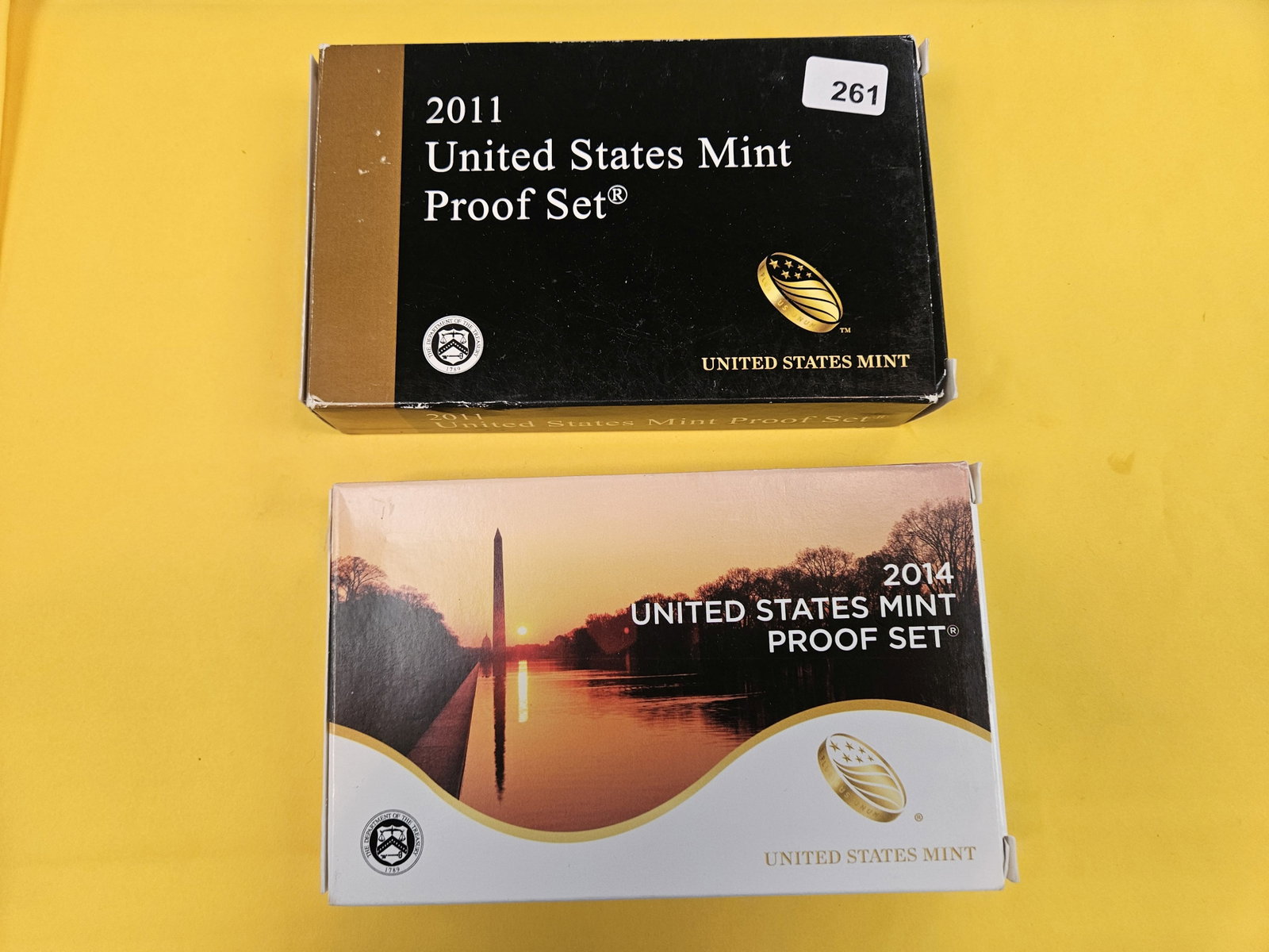 2011 and 2014 US Proof Sets: In original government packaging with certificate of authenticity