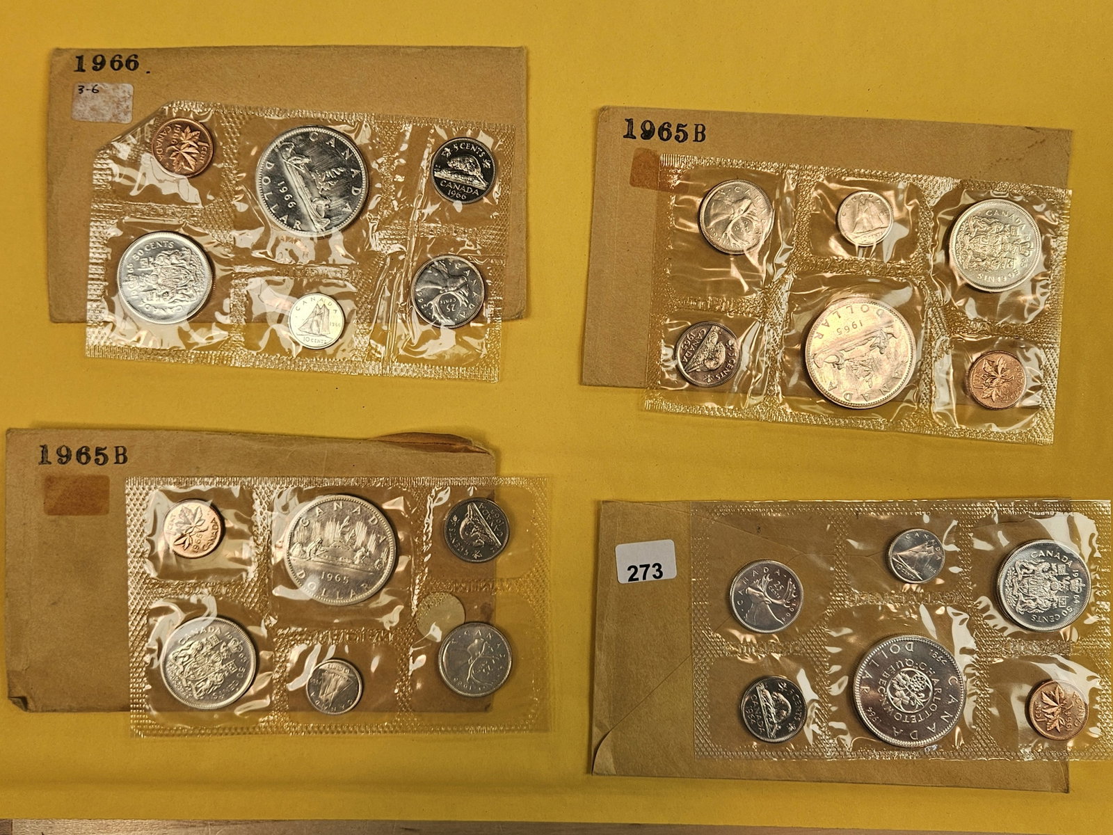 Four GEM Proof Canadian Silver prooflike Sets: In OGP