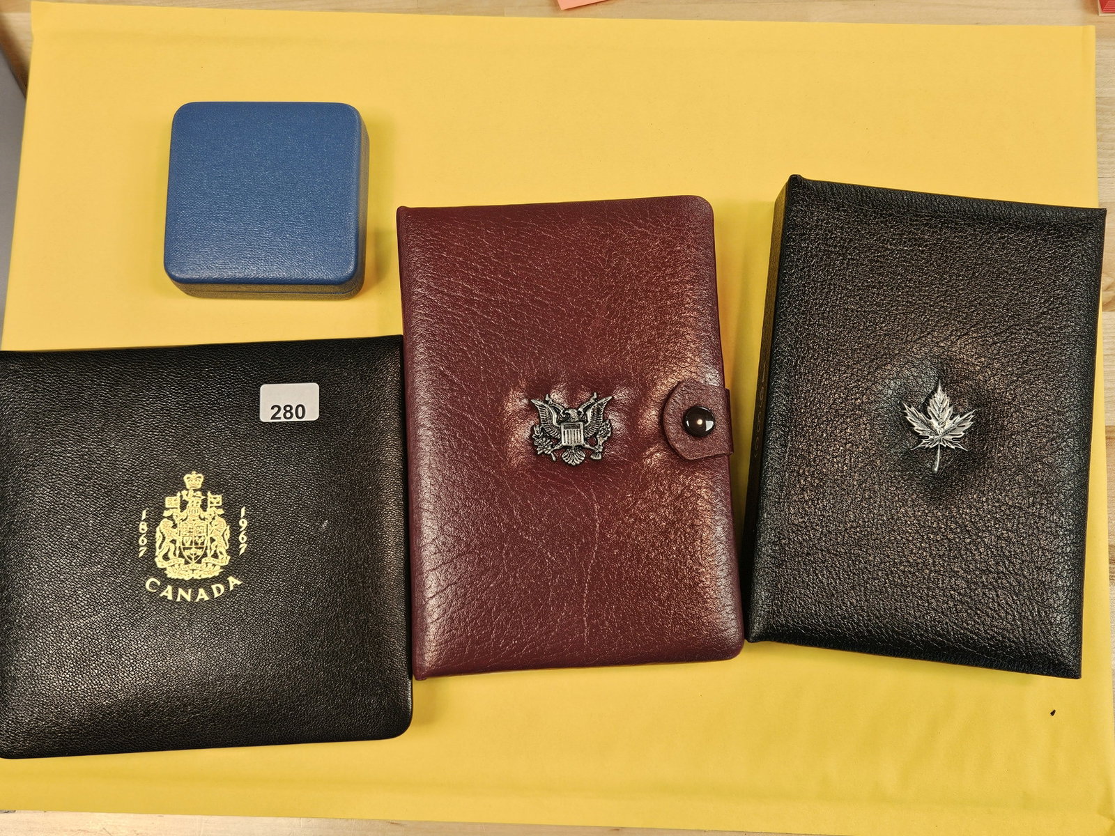 Four mixed British, US and Canadian SILVER Proof coin sets: No gold.