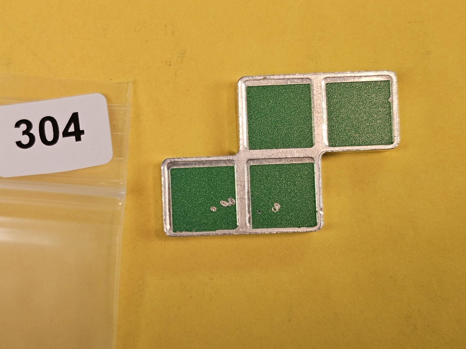 ONE Troy ounce .999 fine silver art bar: Tetris silver!