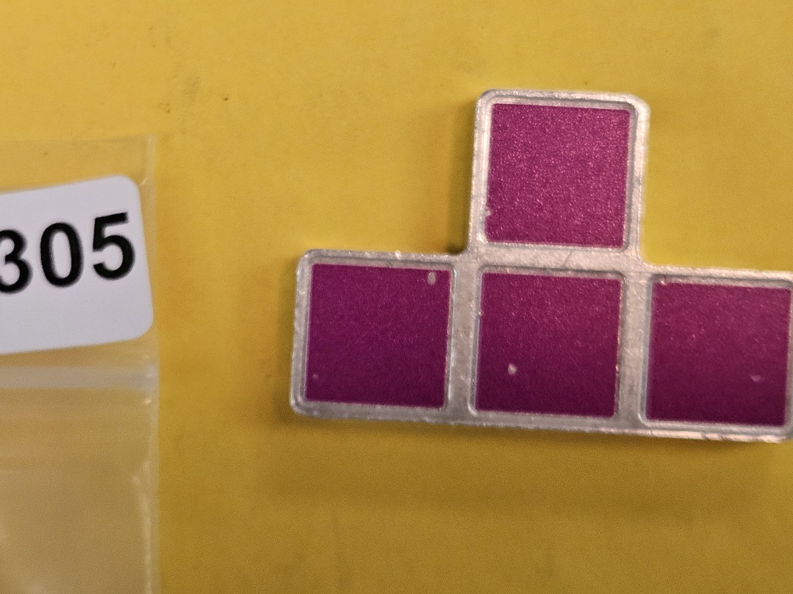 ONE Troy ounce .999 fine silver art bar: Tetris silver!