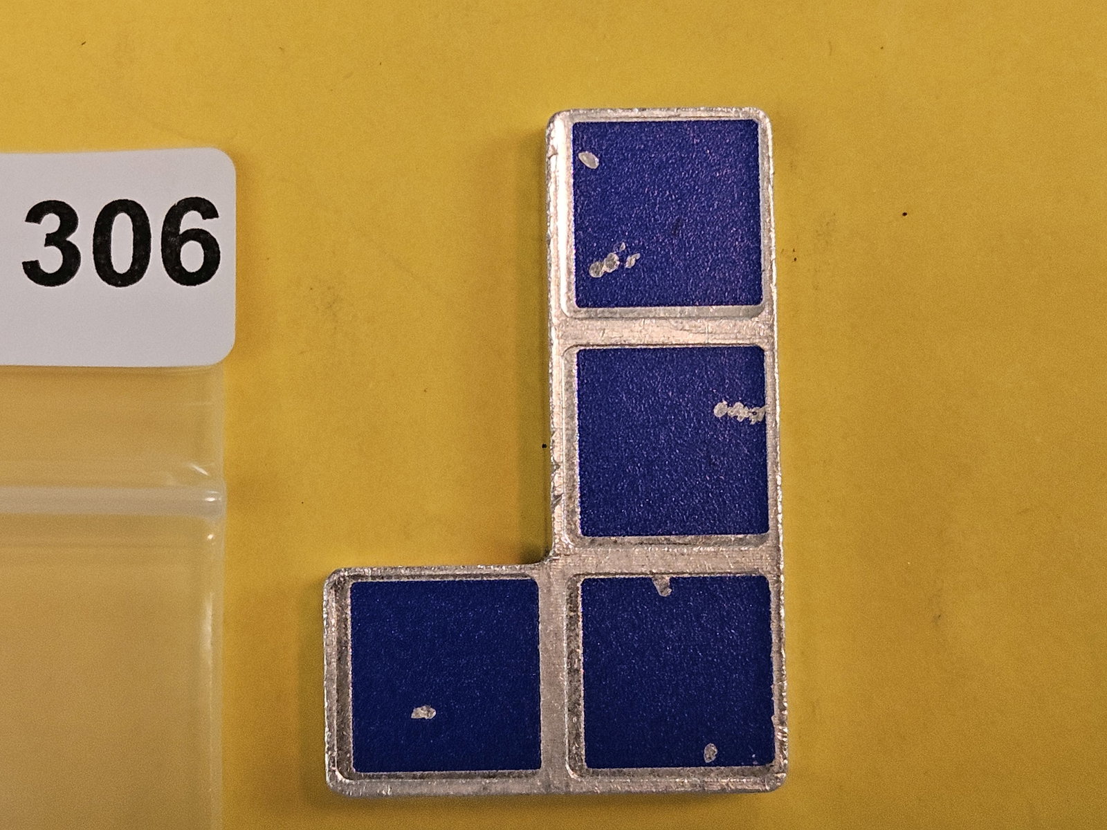 ONE Troy ounce .999 fine silver art bar: Tetris silver!