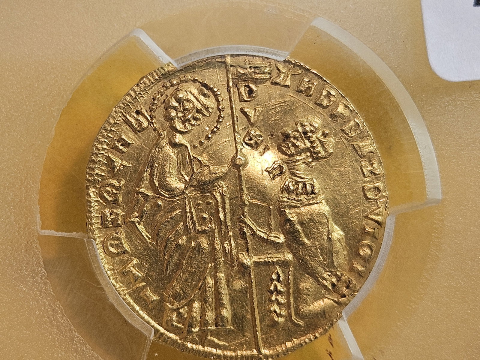 * RARE GOLD * PCGS 1343 - 1354 GOLD Greece Zecch Uncirculated: Weighs 3.22 grams. Graded Uncirculated - details