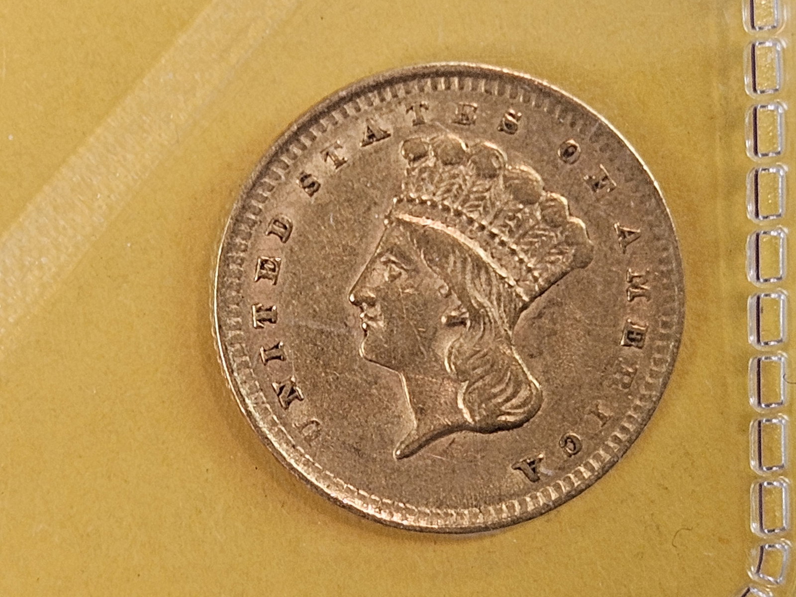 GOLD! Brilliant About Uncirculated plus 1856 Gold Dollar (1 of 5)