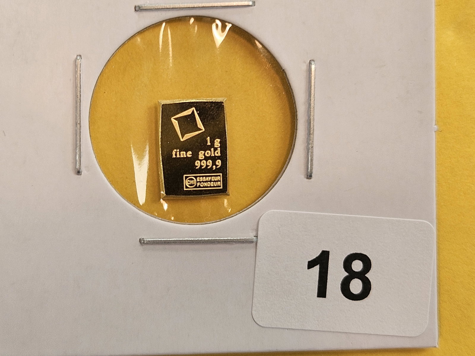 GOLD! Valcambi Suisse One Gram .9999 fine gold bar (1 of 2)
