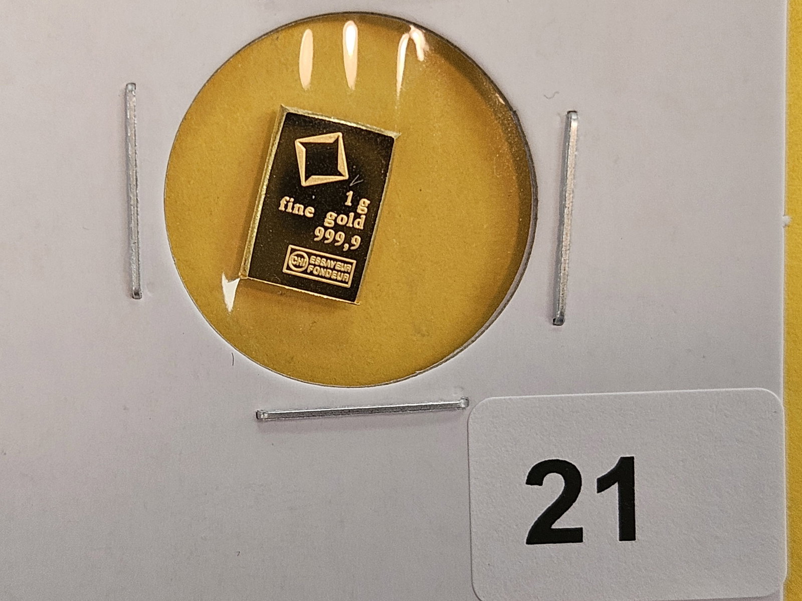 GOLD! Valcambi Suisse One Gram .9999 fine gold bar (1 of 2)