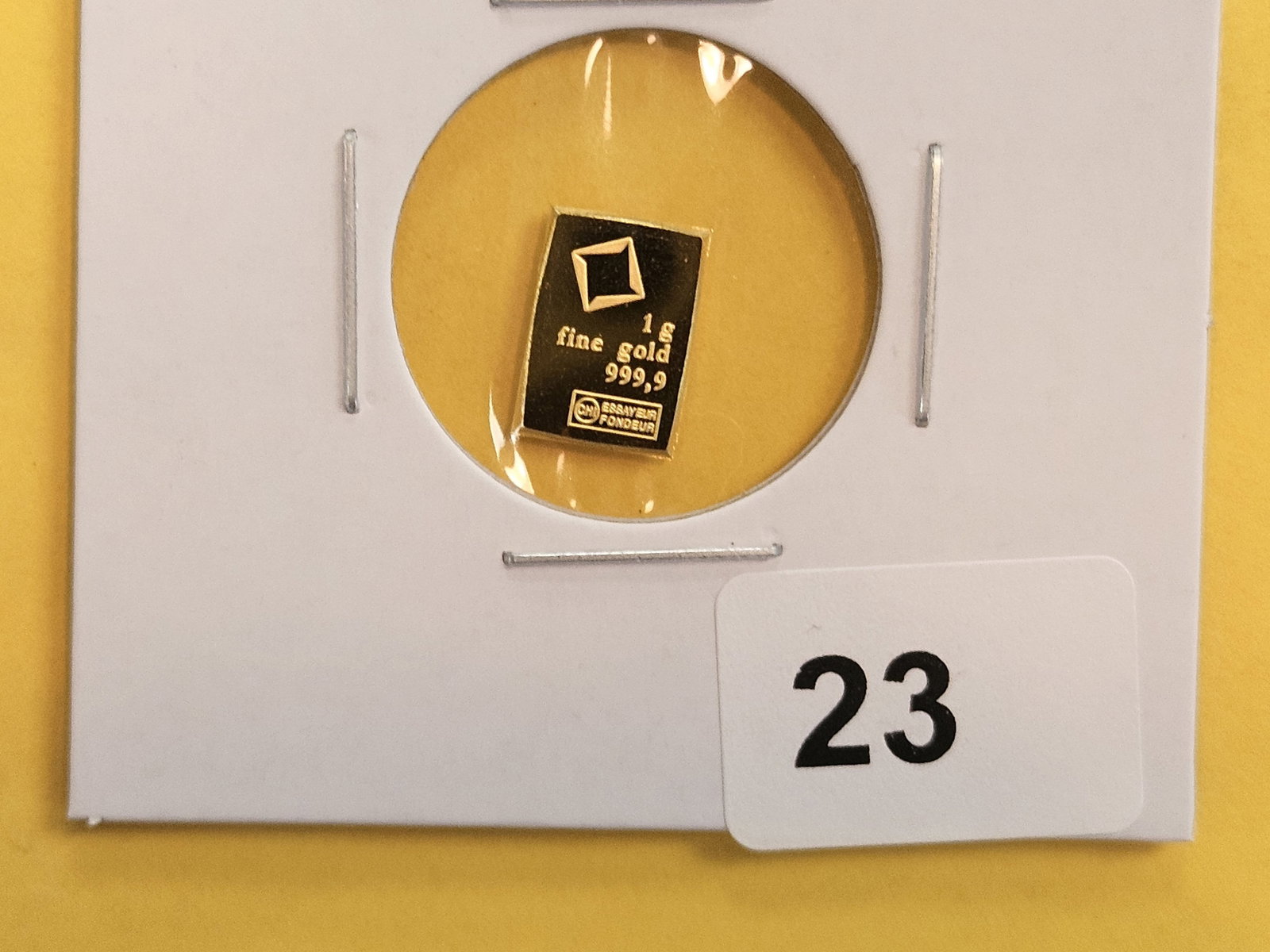 GOLD! Valcambi Suisse One Gram .9999 fine gold bar (1 of 2)
