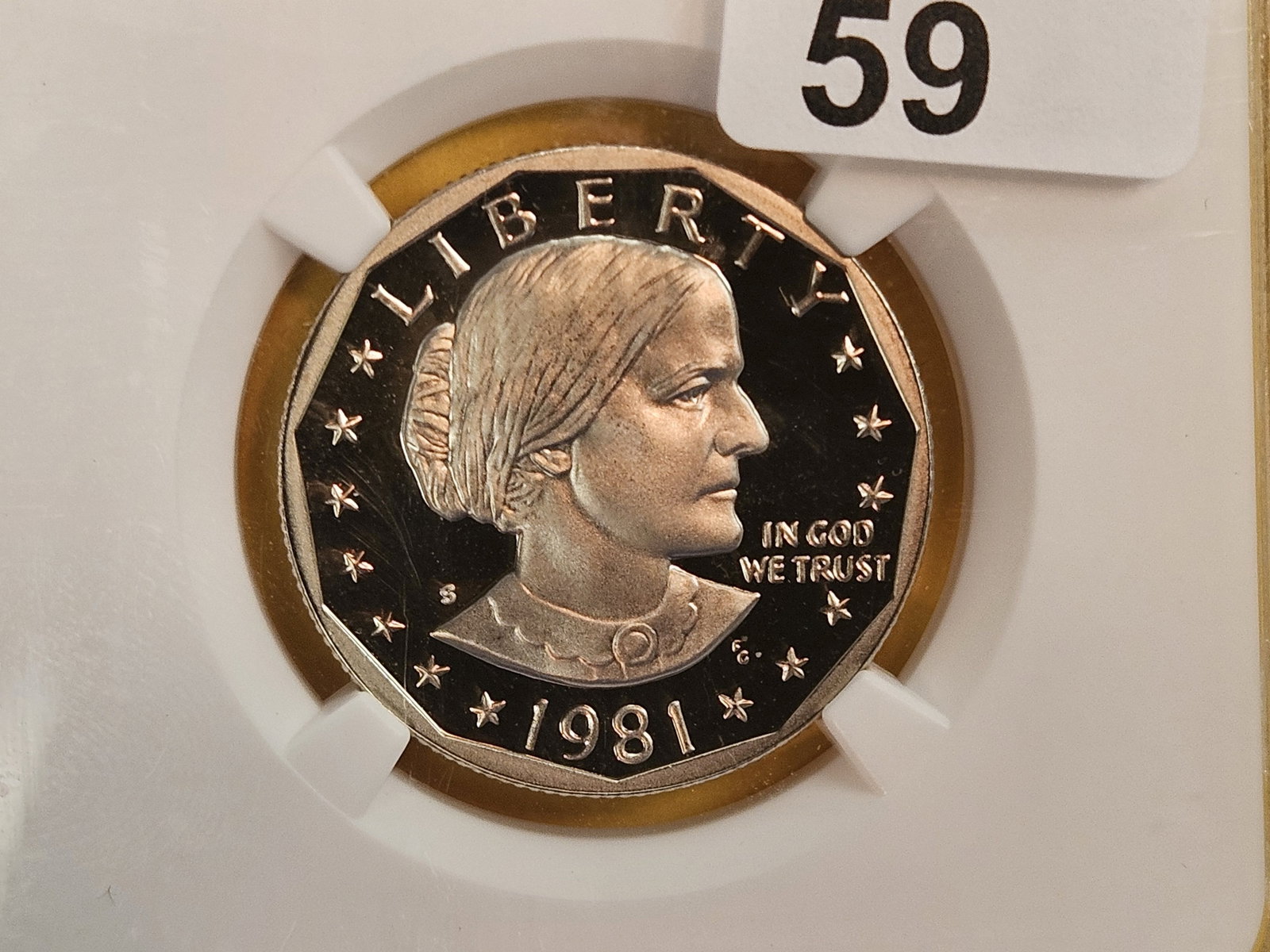 * PERFECT! NGC 1981-S Type 2 Susan B Anthony Dollar in Proof 70 ULTRA CAMEO (1 of 4)