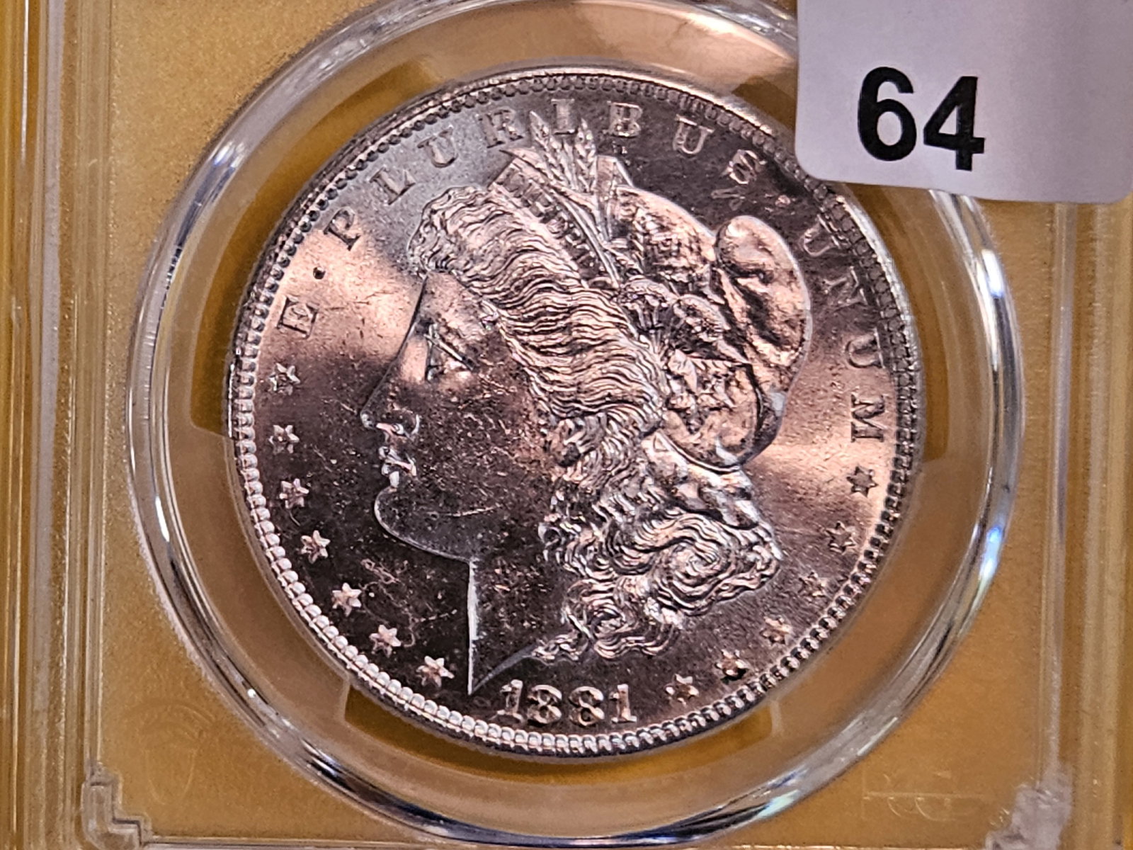 PCGS 1881-S Morgan Dollar in Mint State 63 (1 of 5)
