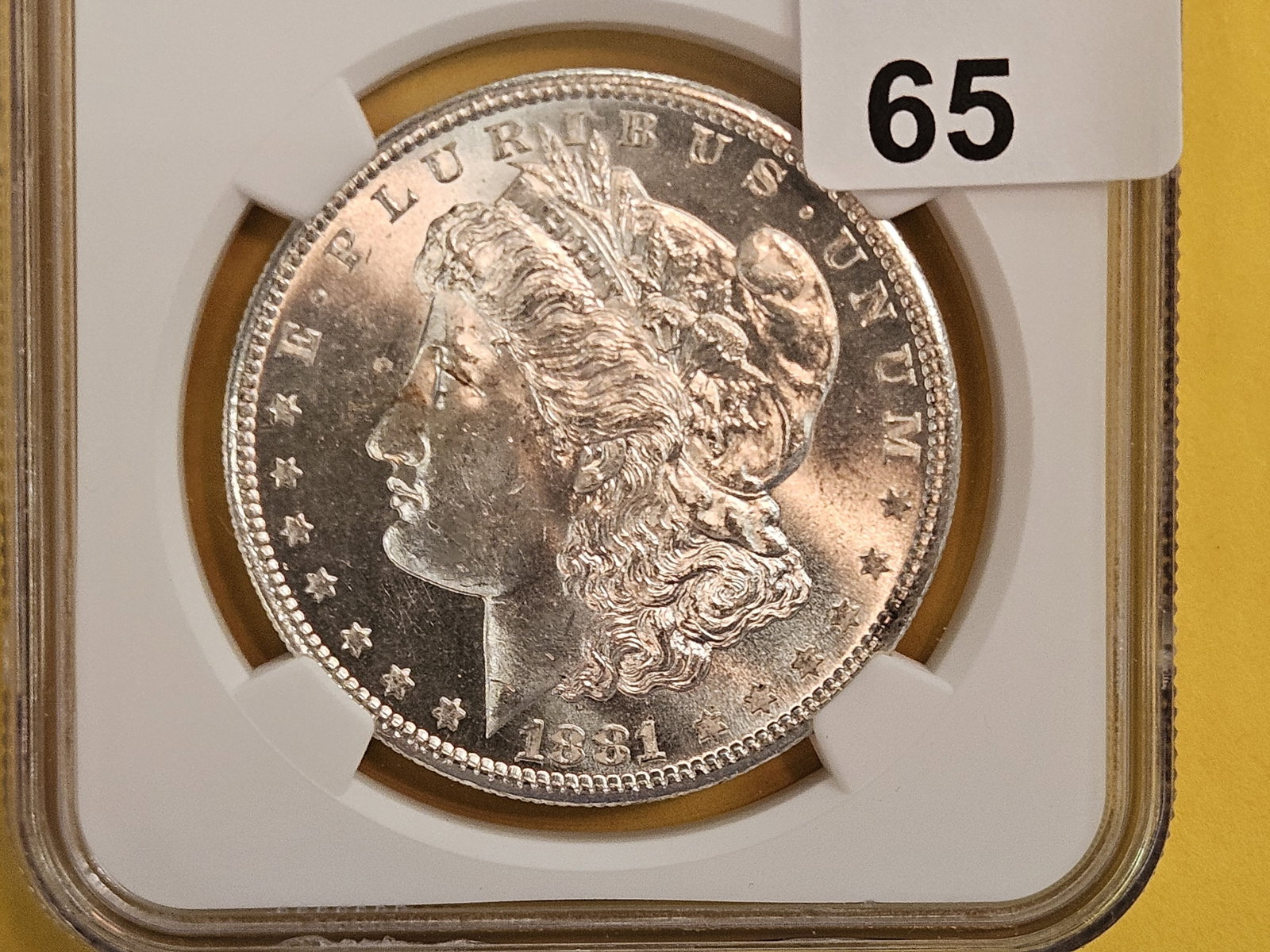 NGC 1881-S Morgan Dollar in Mint State 63 (1 of 4)