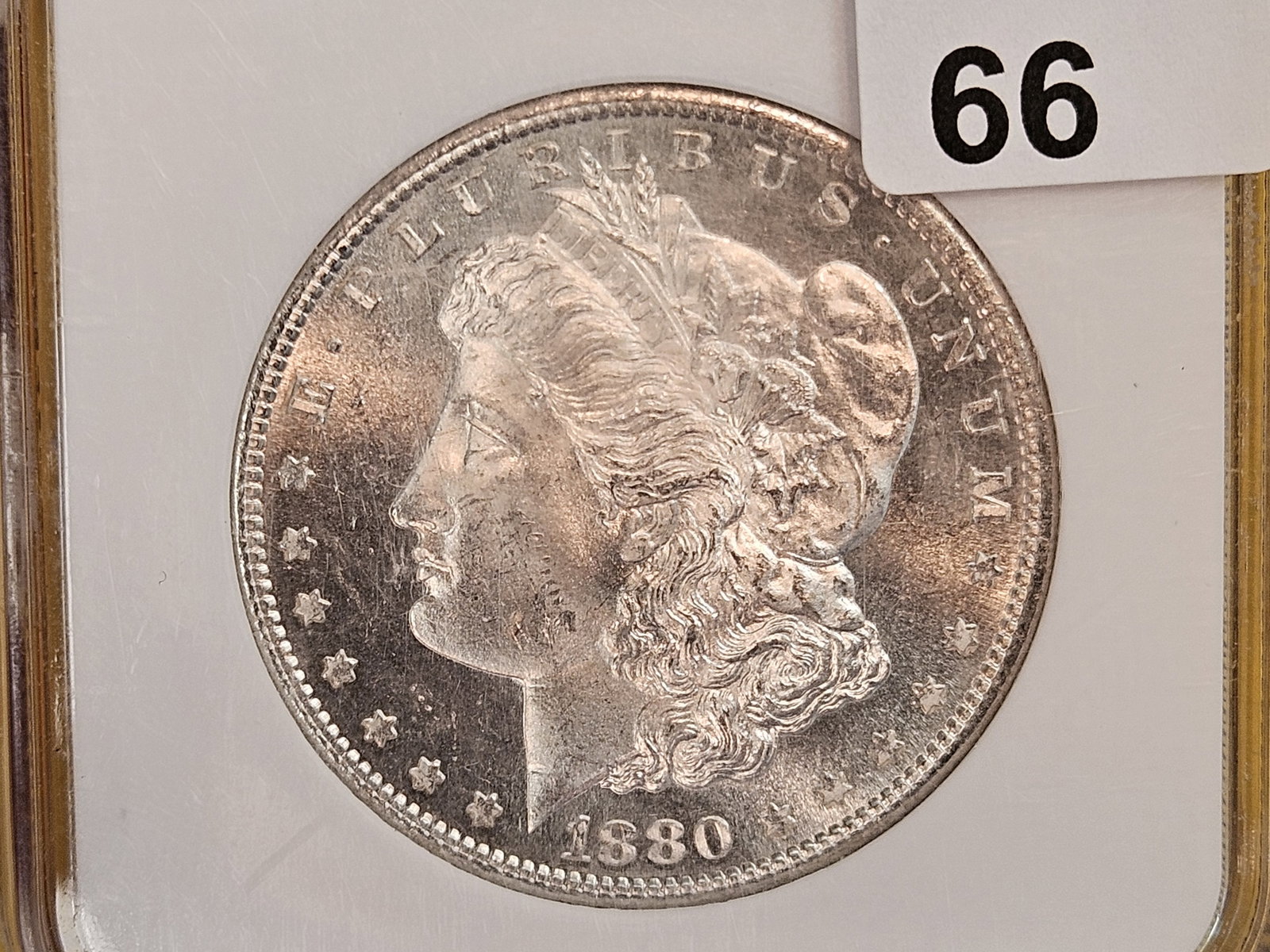 NGC 1880-S Morgan Dollar in Mint State 63 (1 of 4)