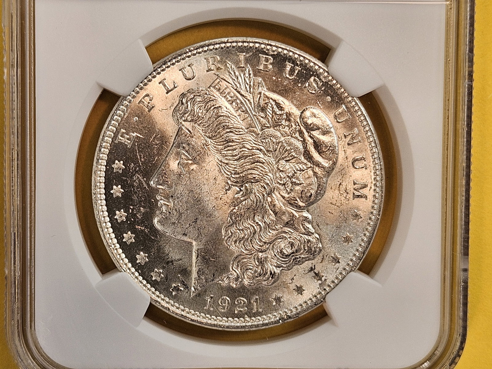 NGC 1921 Morgan Dollar in Mint State 63 (1 of 4)