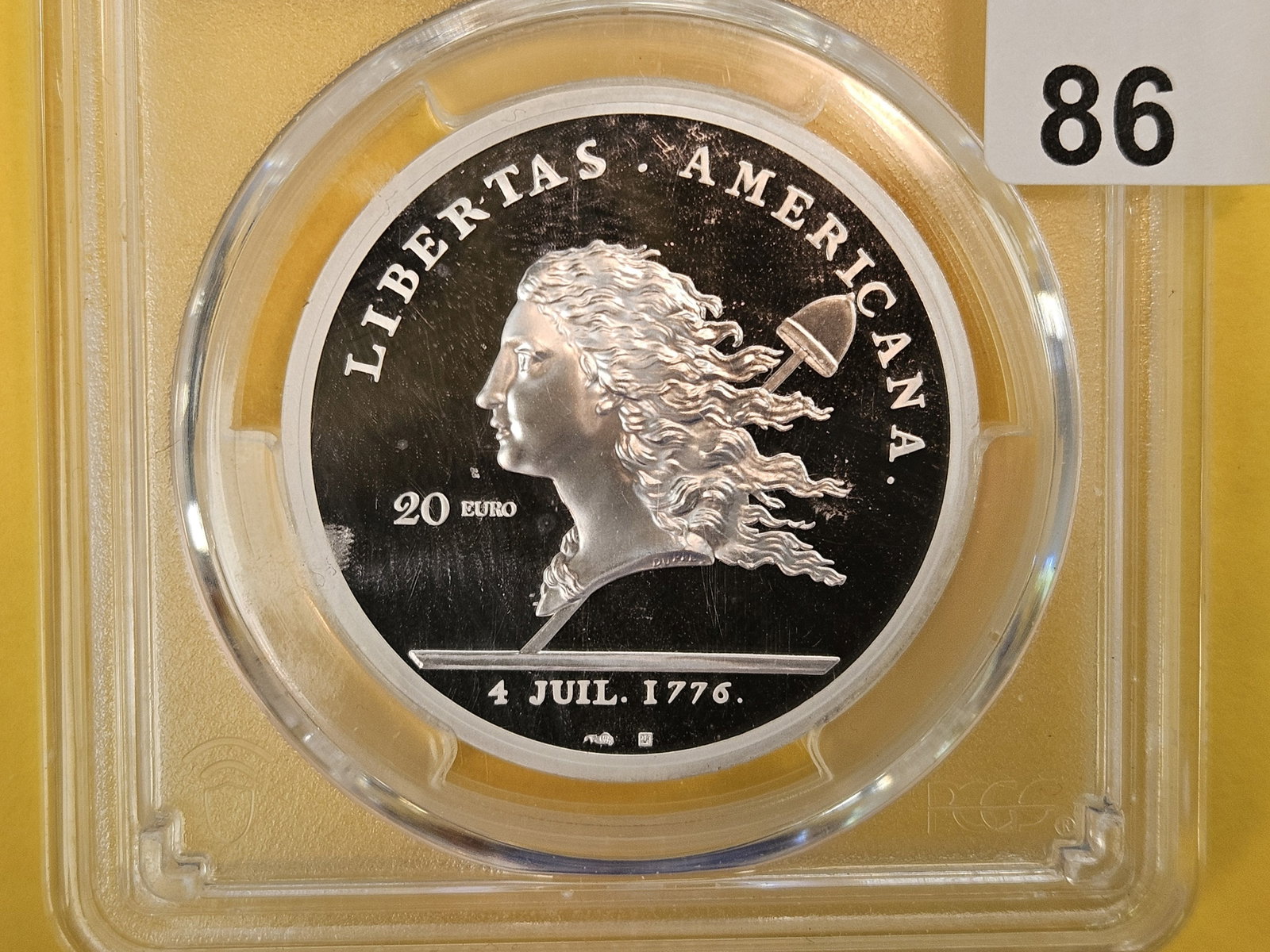 PERFECT! PCGS France 2023 Silver €20 Libertas Americana in Proof 70 Deep Cameo (1 of 5)