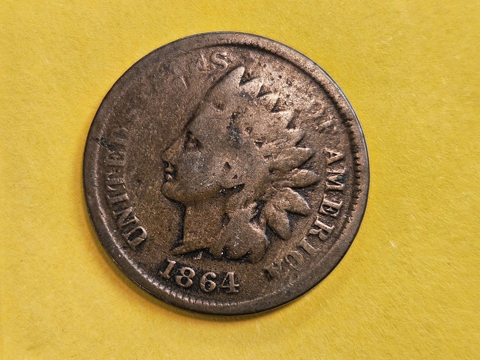 Semi-Key 1864-L Indian cent (1 of 3)