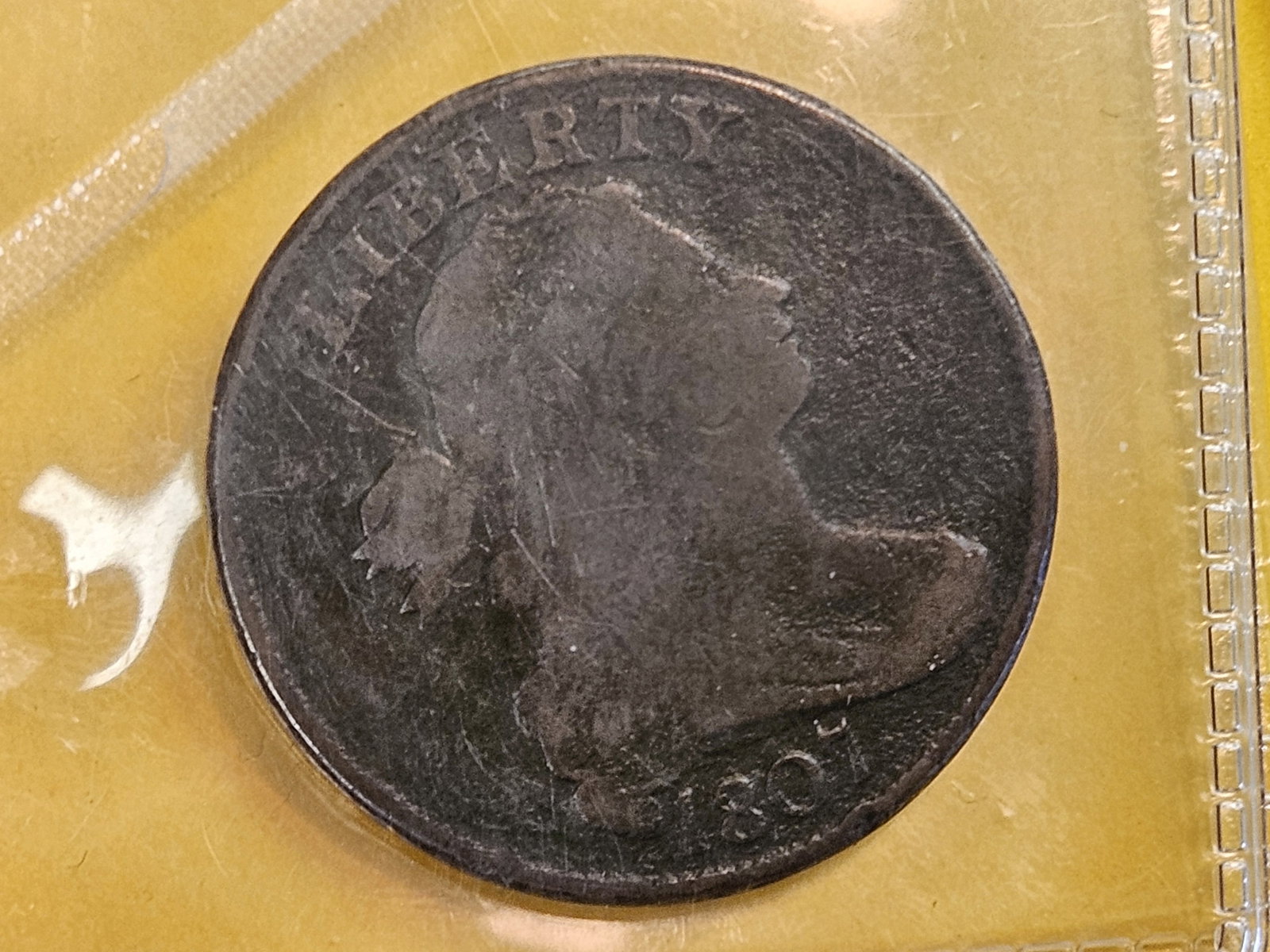 1807 Draped Bust Large Cent in Good plus: Beginning of the comet before the break. Solid!