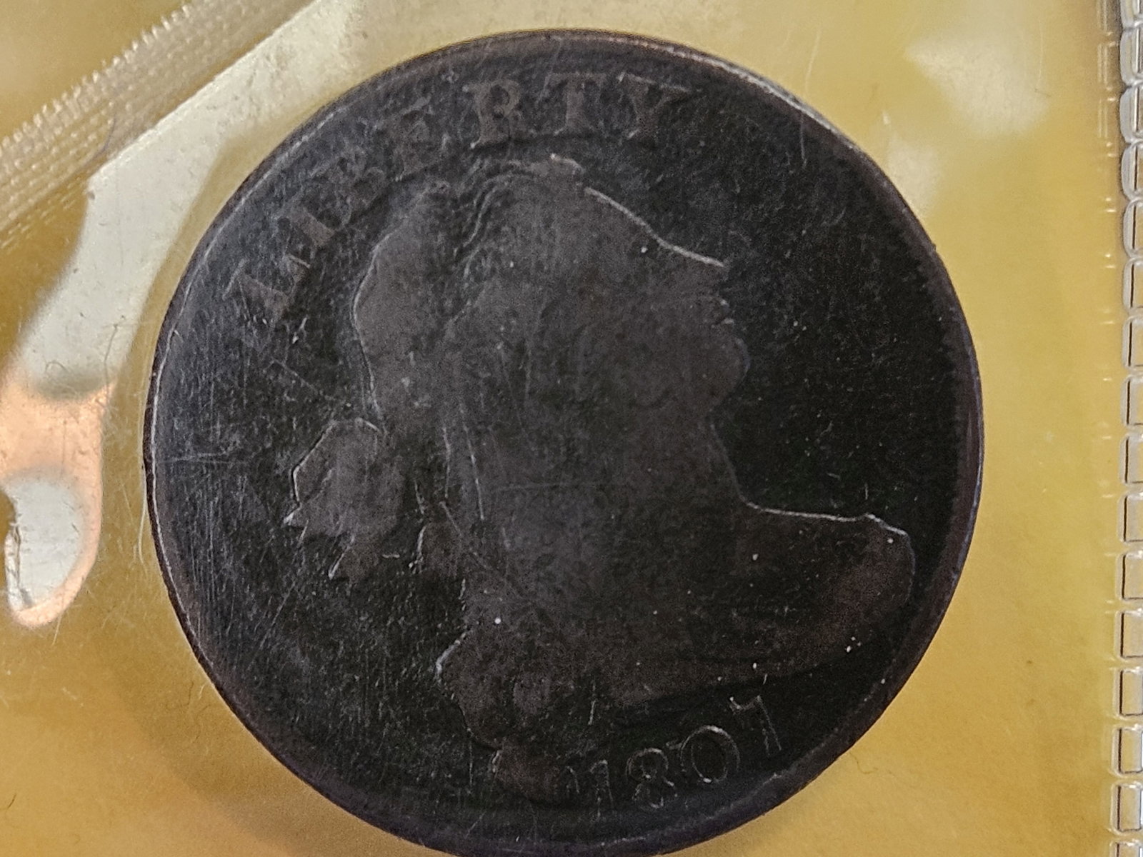 1807 Draped Bust Large Cent in Good plus - 3