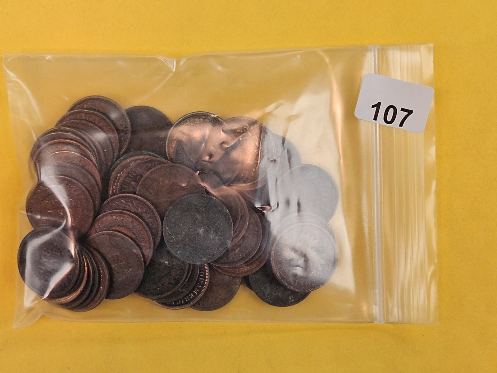 Fifty Indian Cents: From dealer. Unchecked by us