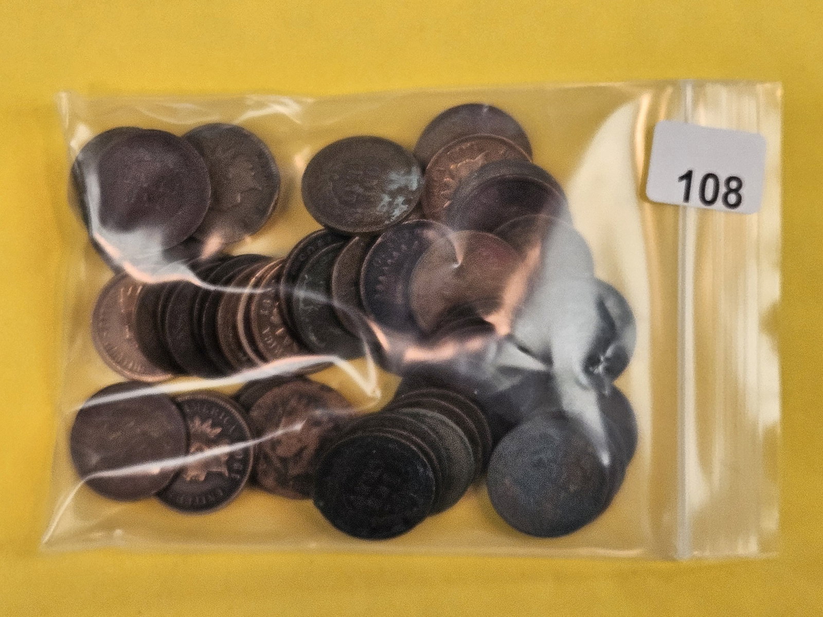 Fifty Indian Cents: From dealer. Unchecked by us
