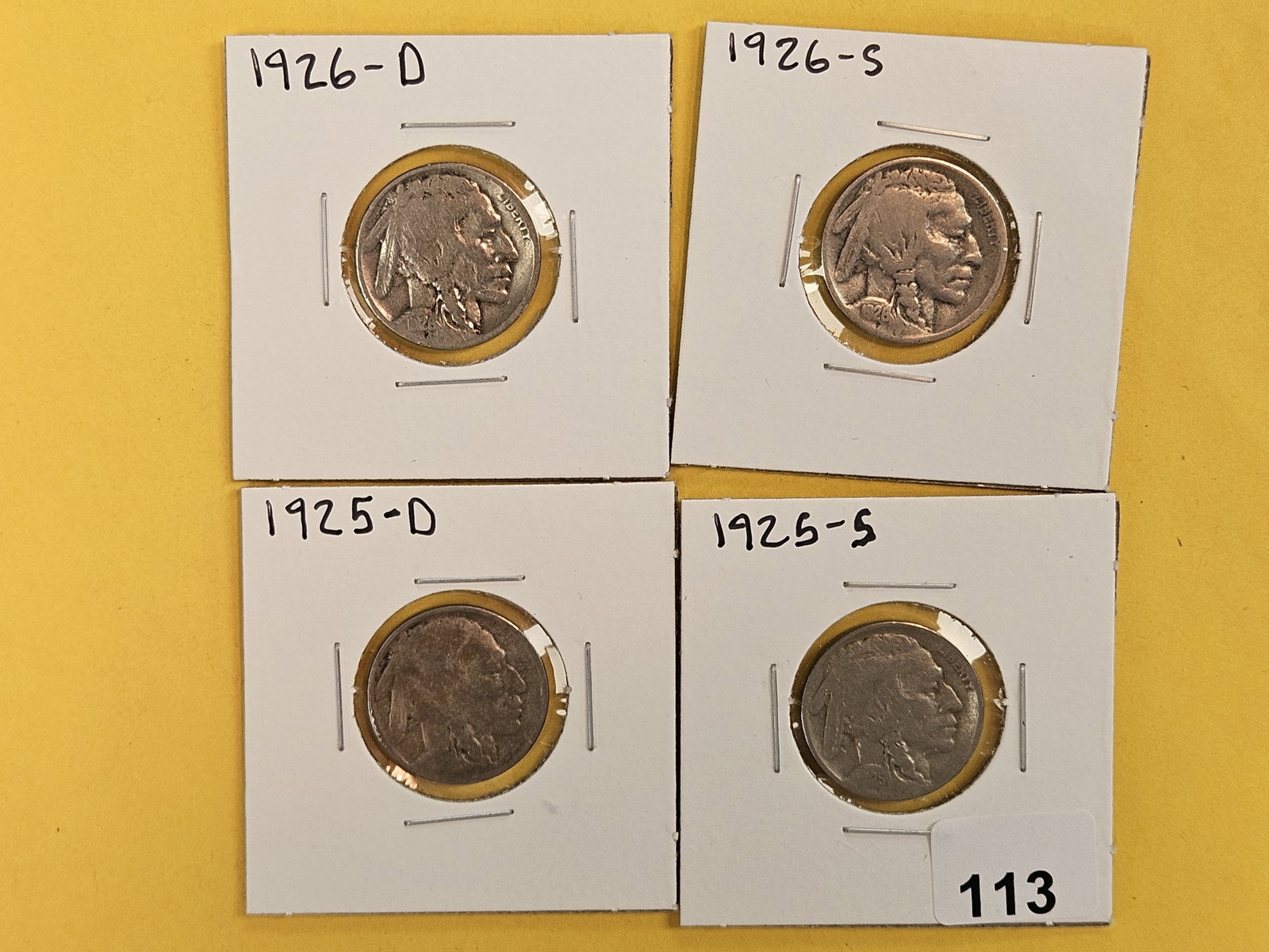 Four mixed little better Buffalo Nickels (1 of 3)