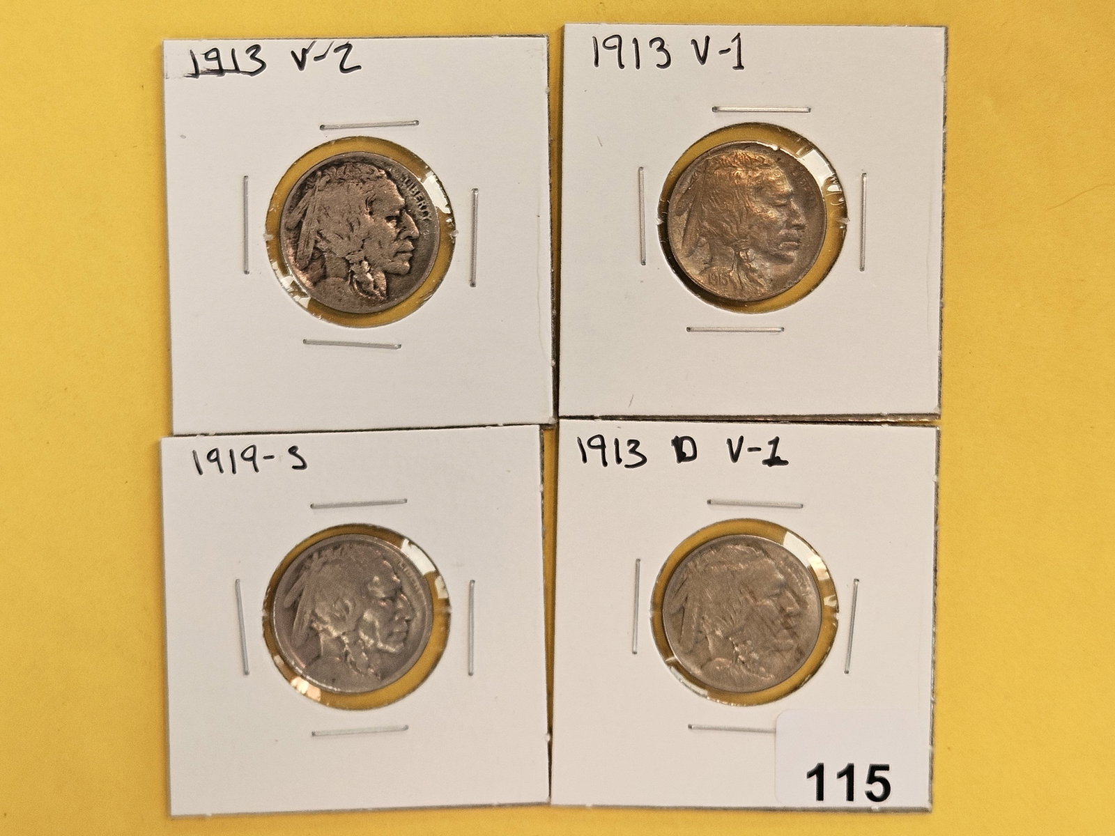 Four mixed little better Buffalo Nickels (1 of 3)