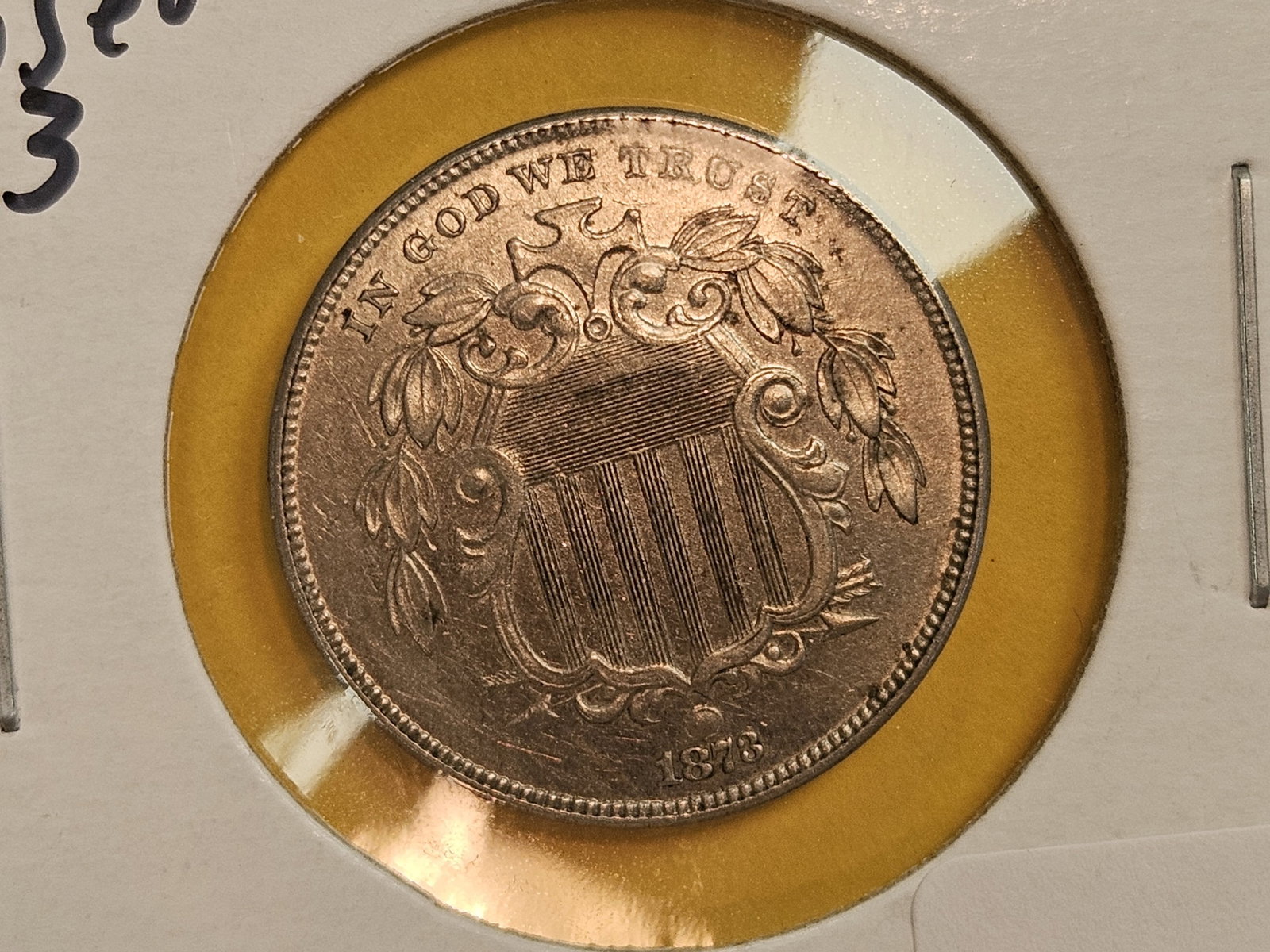 * Choice Brilliant About Uncirculated plus 1873 Shield Nickel (1 of 9)