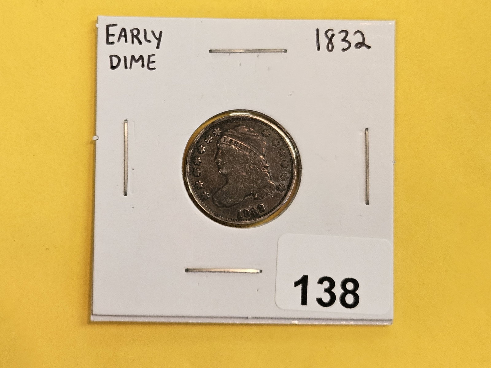 1832 Capped Bust silver dime - 2