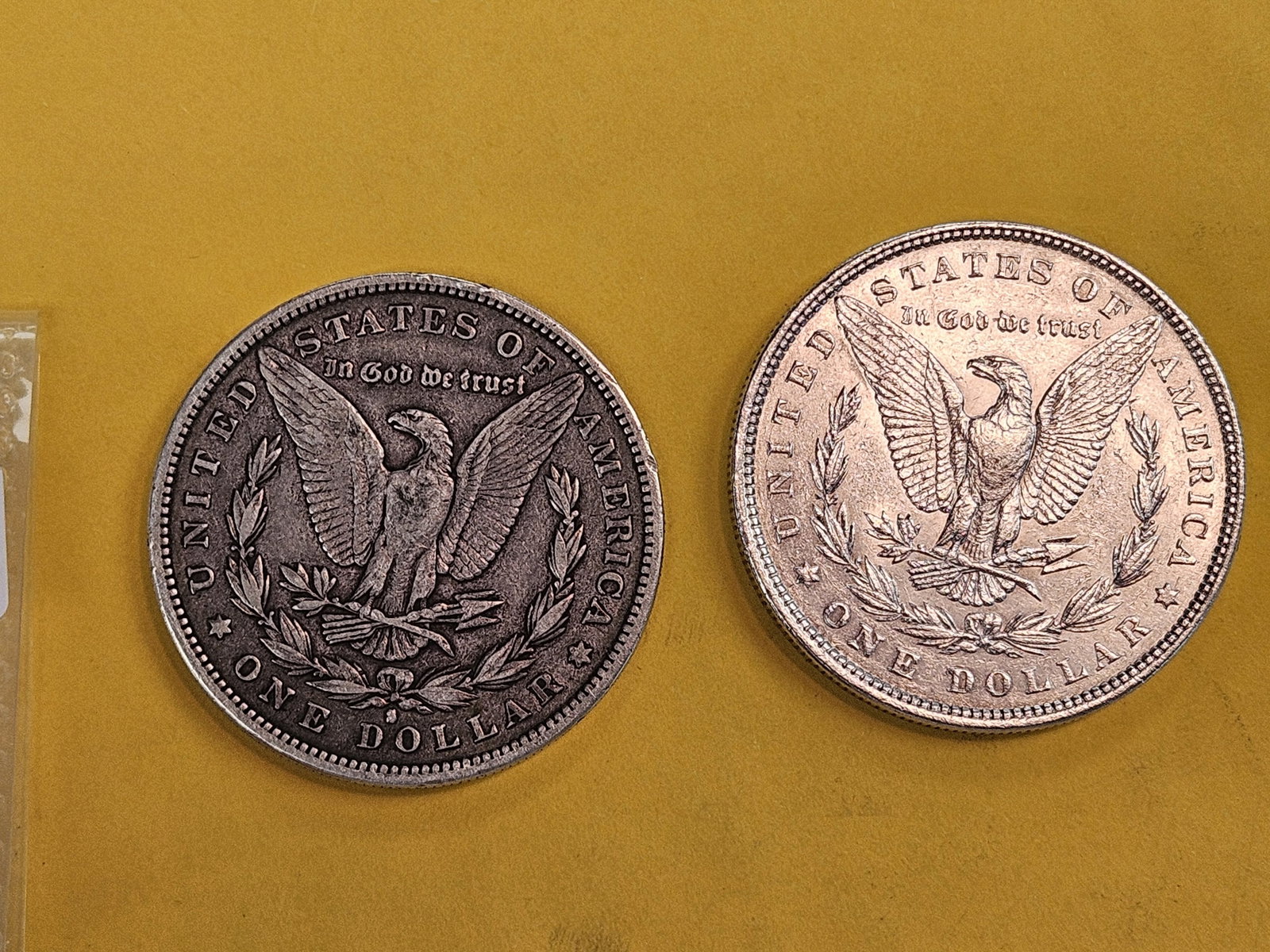 Two Morgan Silver Dollars - 2