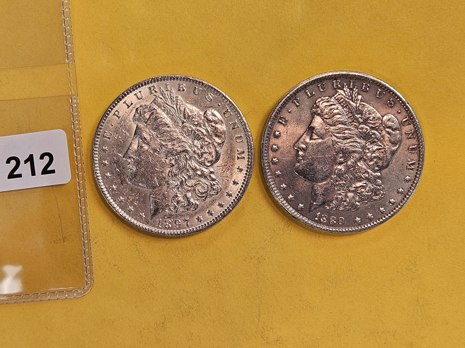 Two Brilliant About Uncirculated plus Morgan Silver Dollars - 2