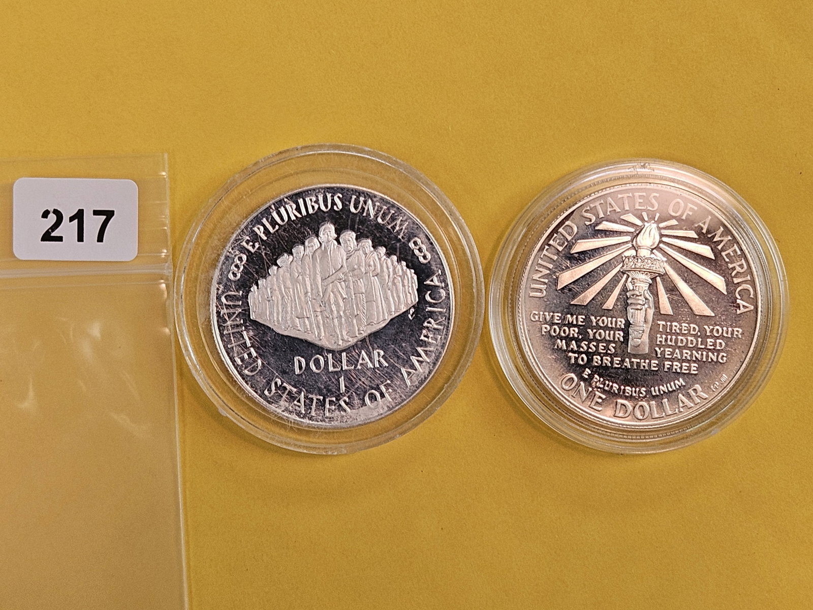 Two GEM Proof Deep Cameo Commemorative Silver Dollars - 2