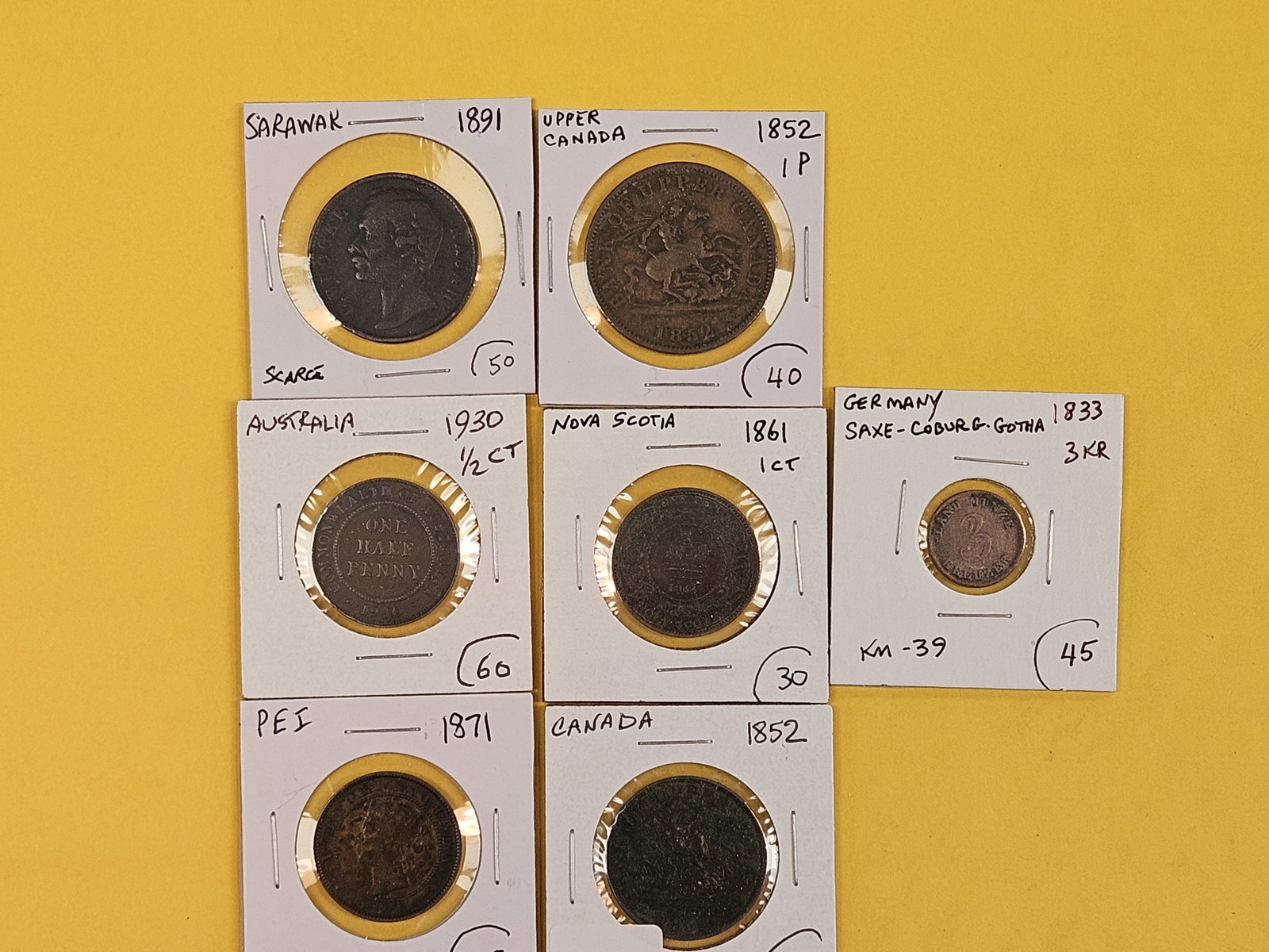 Seven mixed better date World Coins (1 of 6)