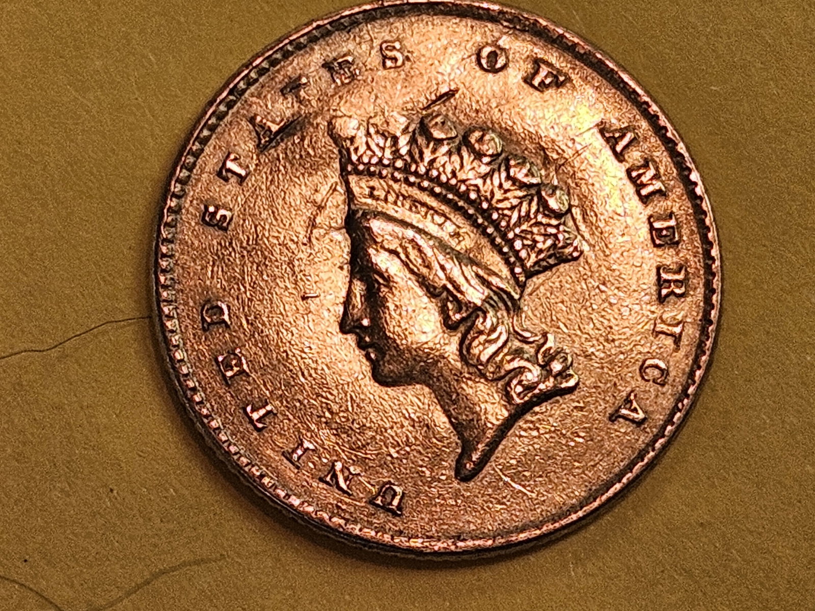 GOLD! Brilliant 1854 Type 2 Gold Dollar (1 of 5)