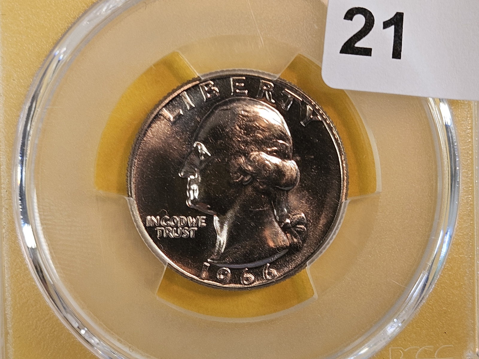 GEM! PCGS 1966 SMS Washington Quarter in Specimen 66 (1 of 3)