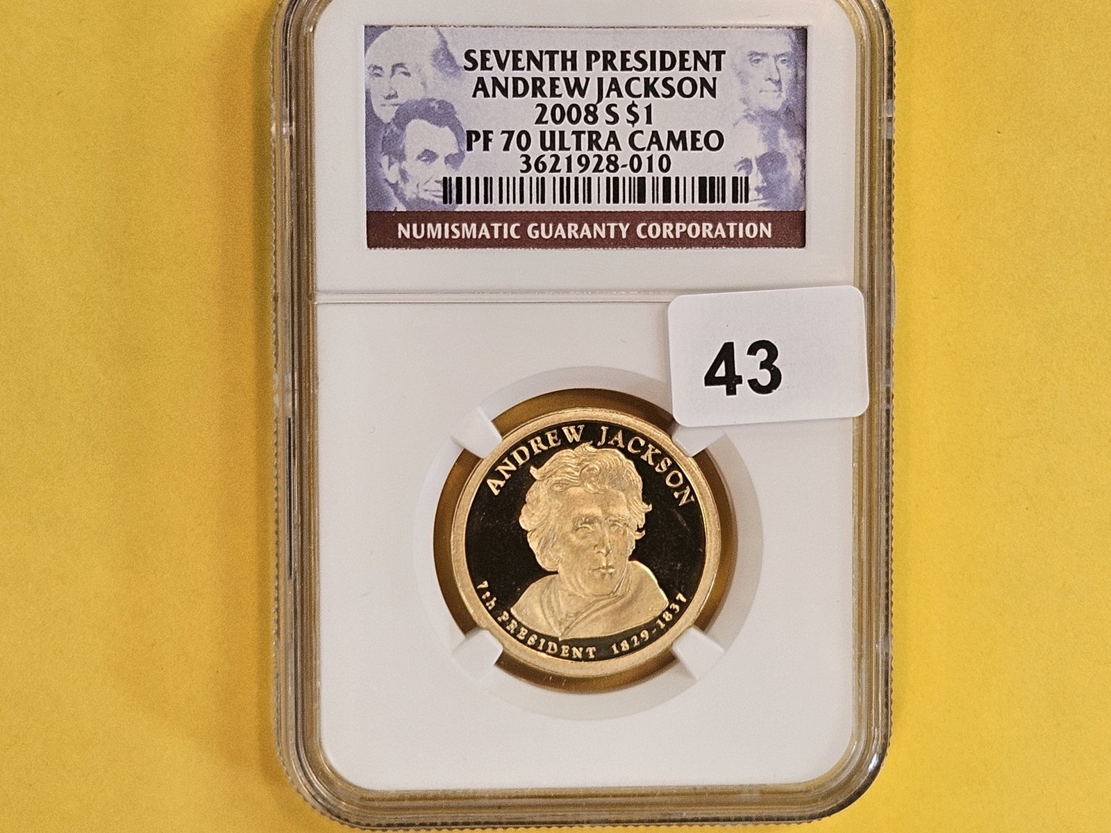 PERFECT! NGC 2008-S Presidential Dollar in Proof 70 Ultra Cameo - 2